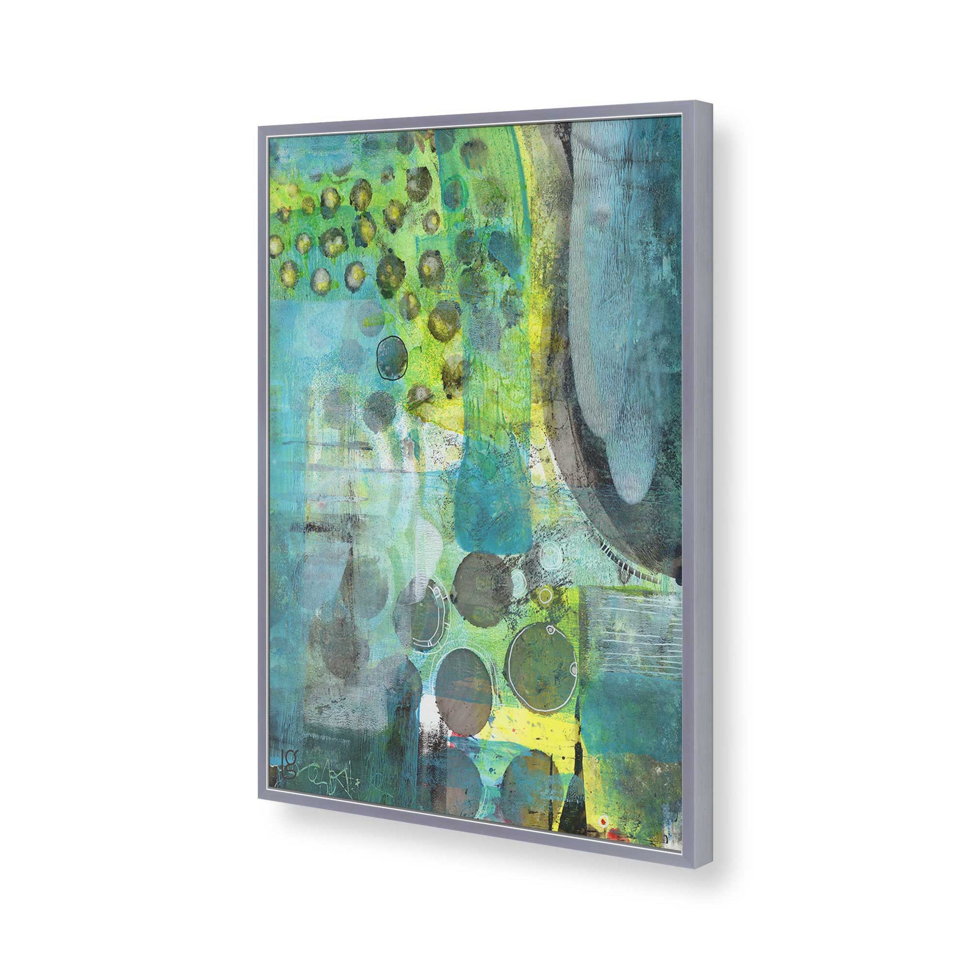 [Color:Polished Chrome], Picture of art in a Polished Chrome frame of the corner