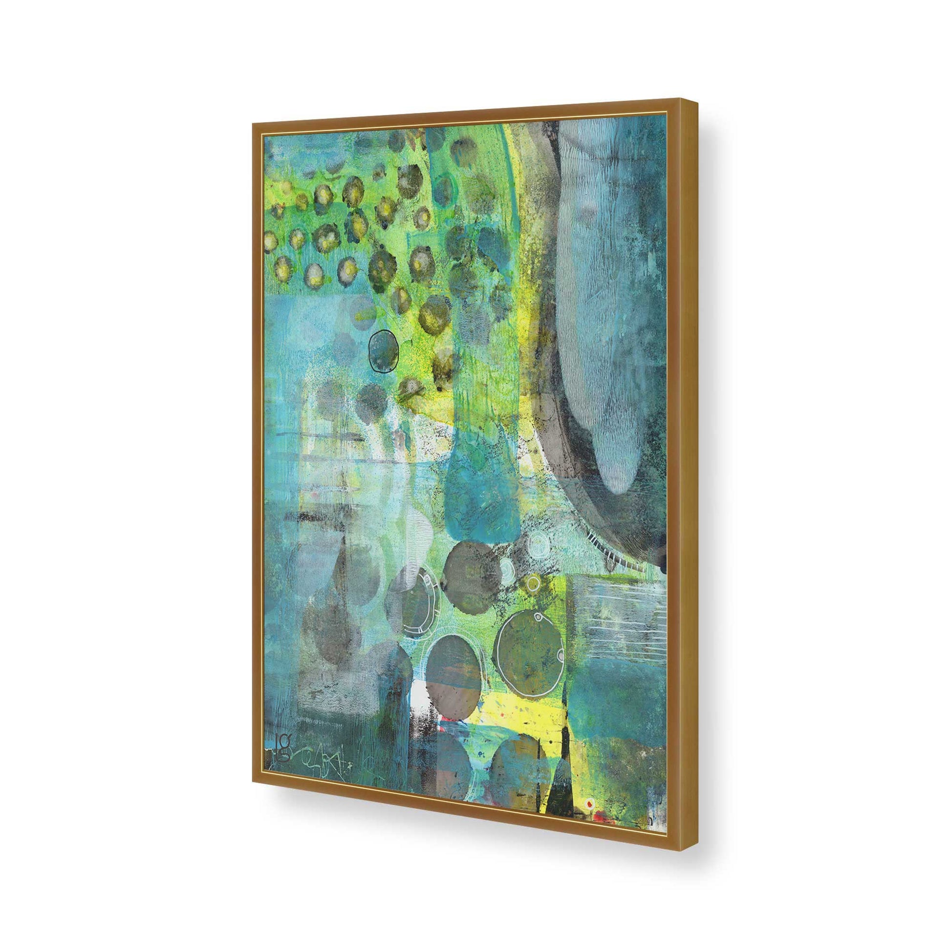 [Color:Polished Gold], Picture of art in a Polished Gold frame of the corner