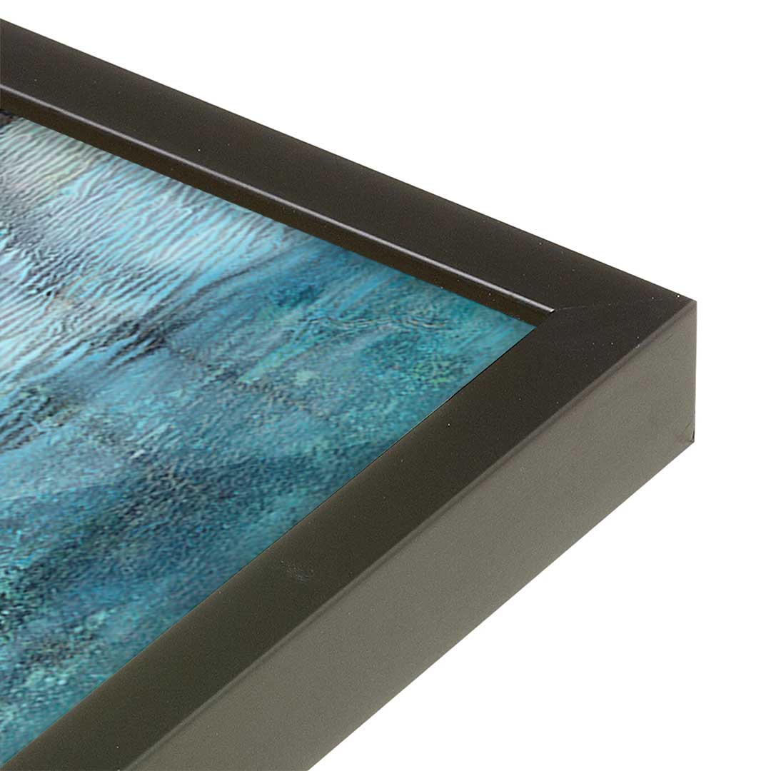 [Color:Satin Black], Picture of art in a Satin Black frame at an angle
