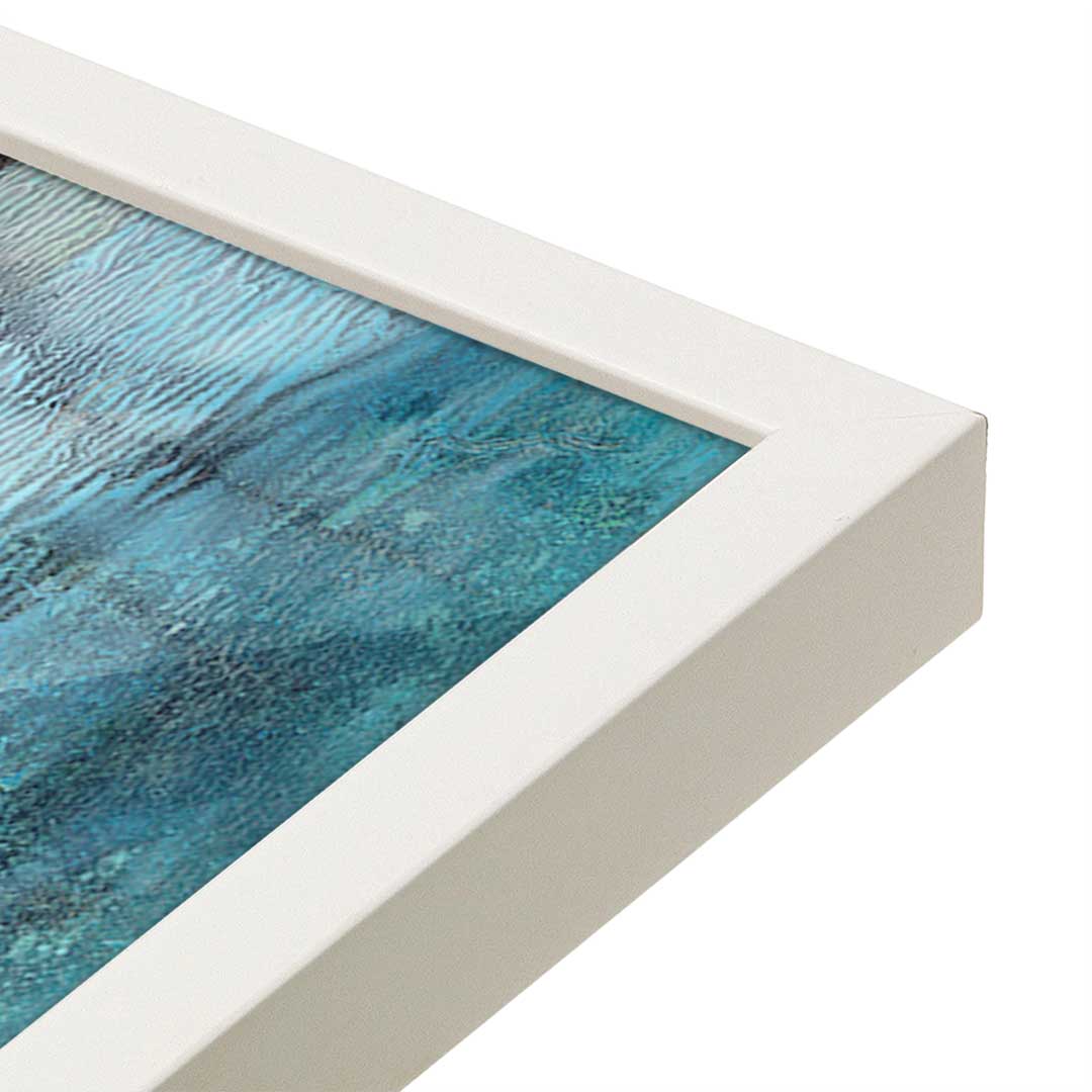 [Color:Opaque White], Picture of art in a Opaque White frame at an angle