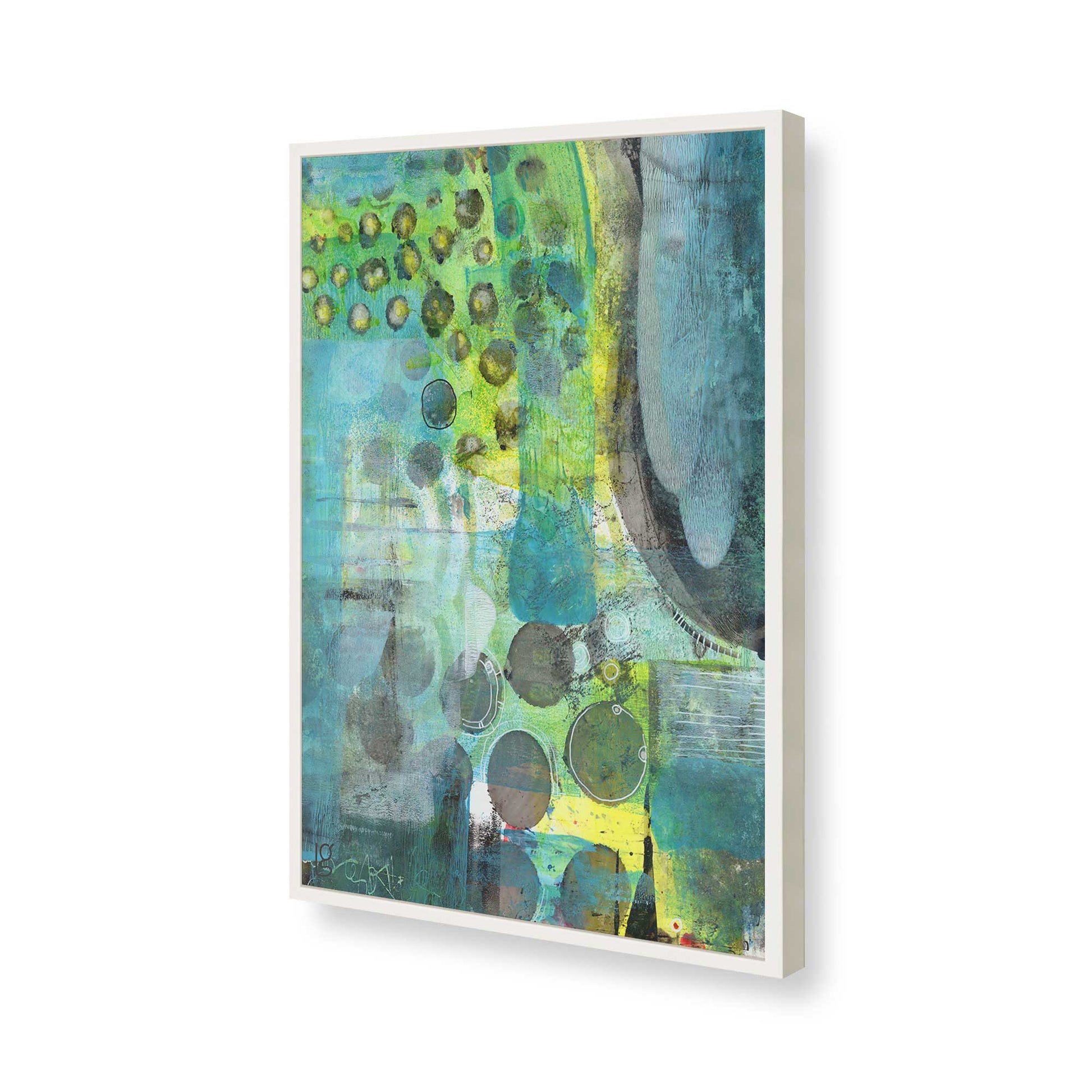 [Color:Opaque White], Picture of art in a Opaque White frame of the corner