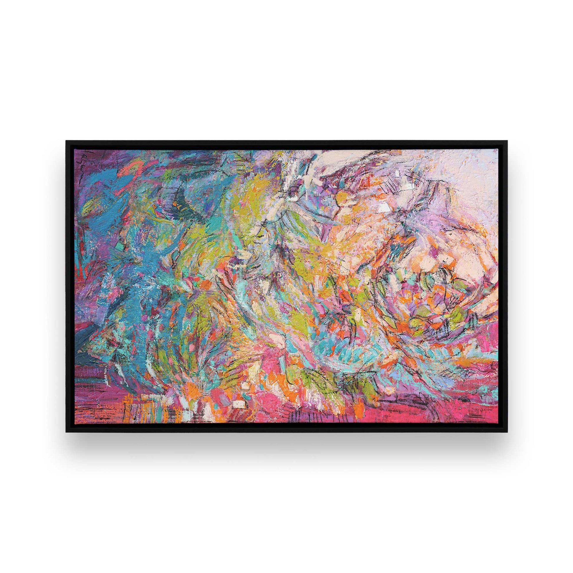 [Color:Satin Black], Picture of art in a Satin Black frame