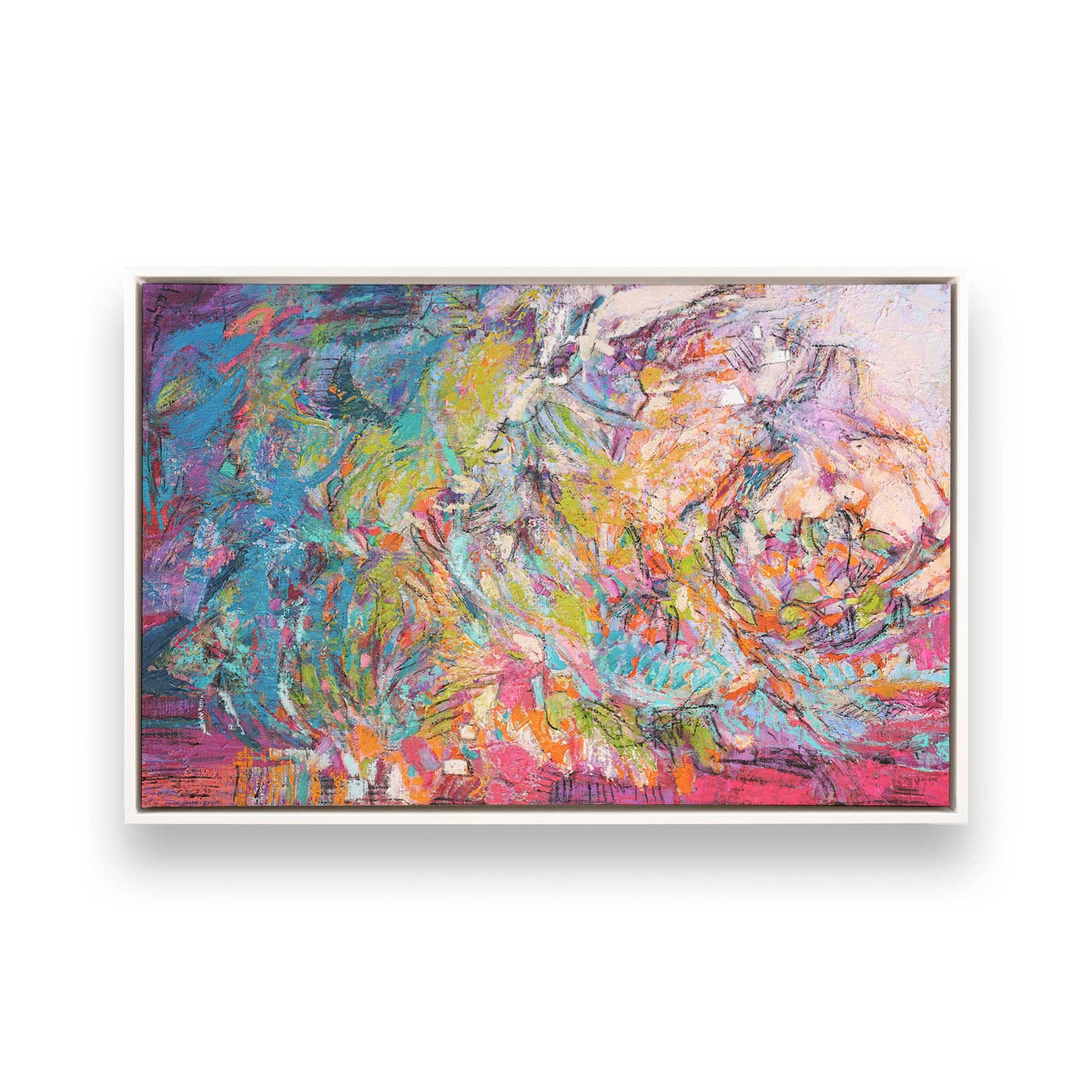[Color:Opaque White], Picture of art in a White frame