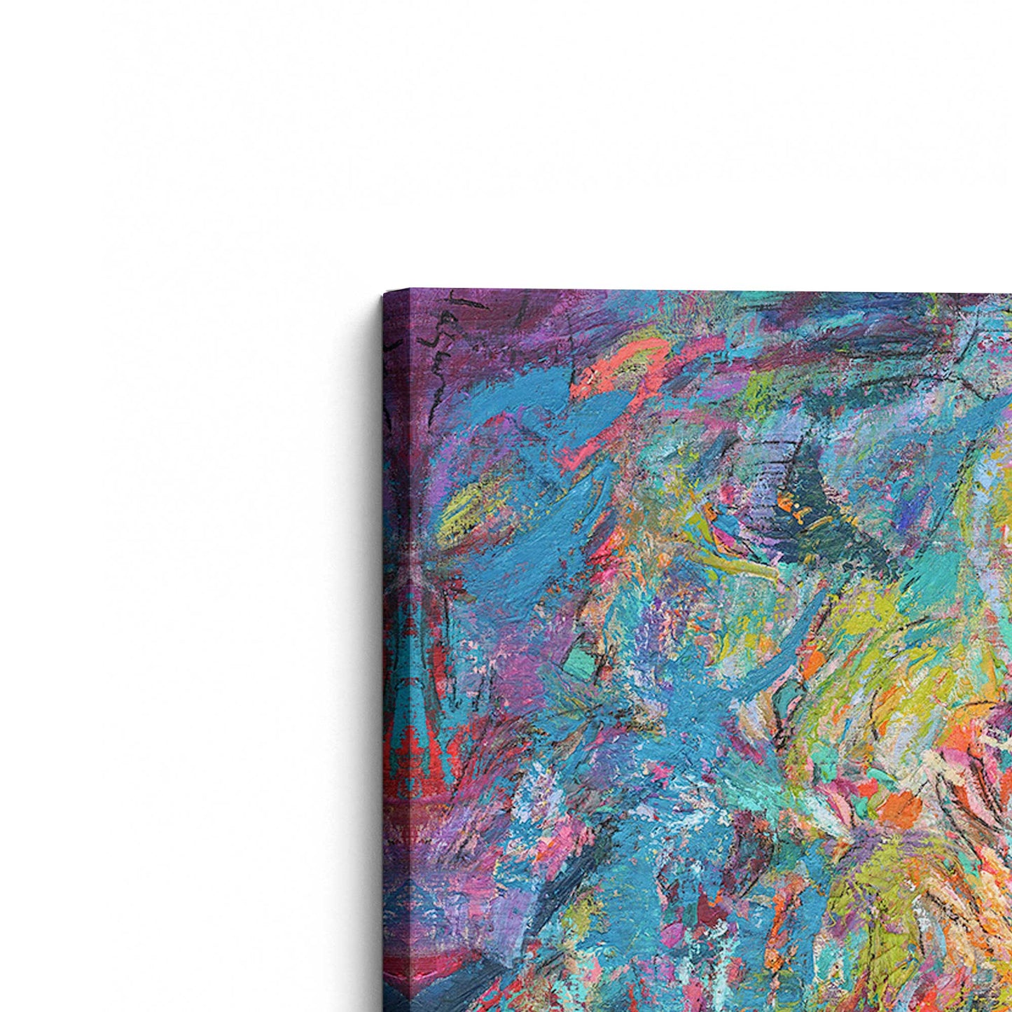 [Color:Stretched Canvas], Picture of the corner of the art
