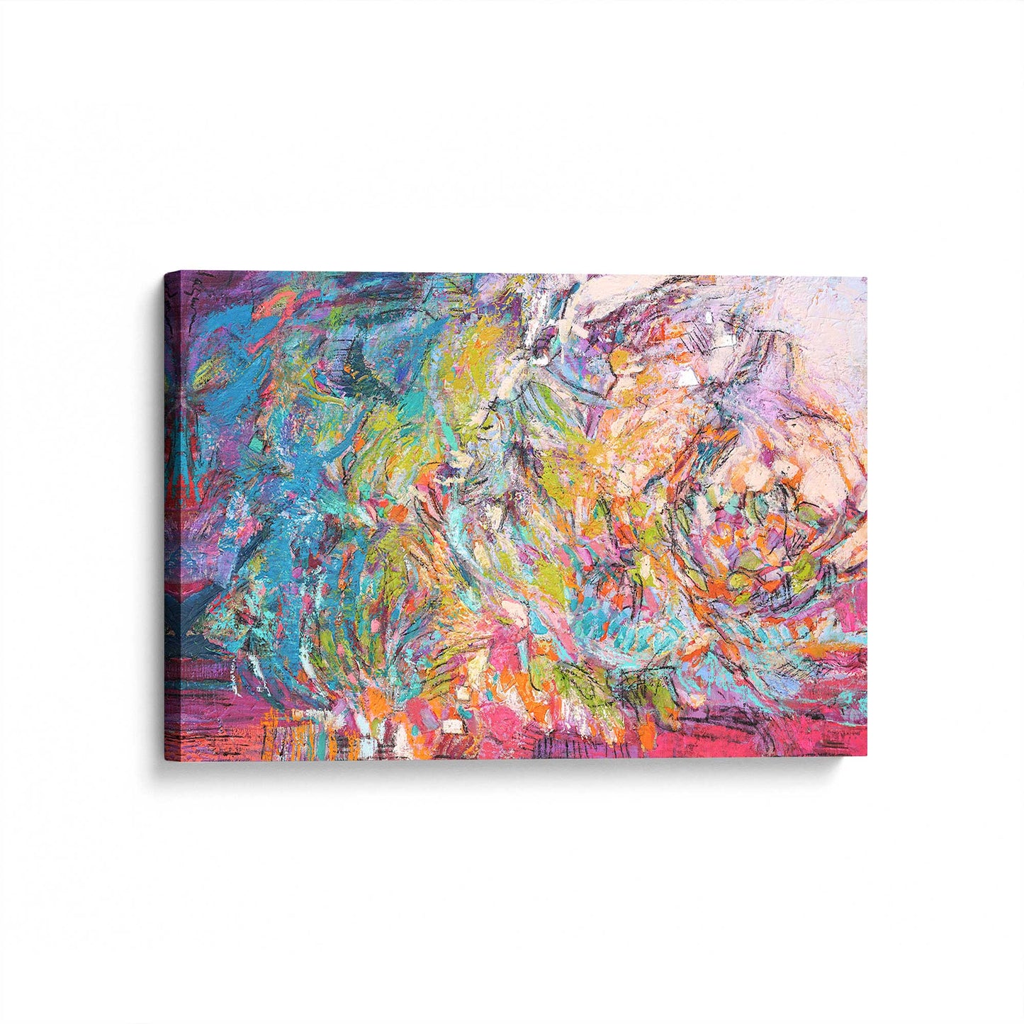 [Color:Stretched Canvas], Picture of art at an angle