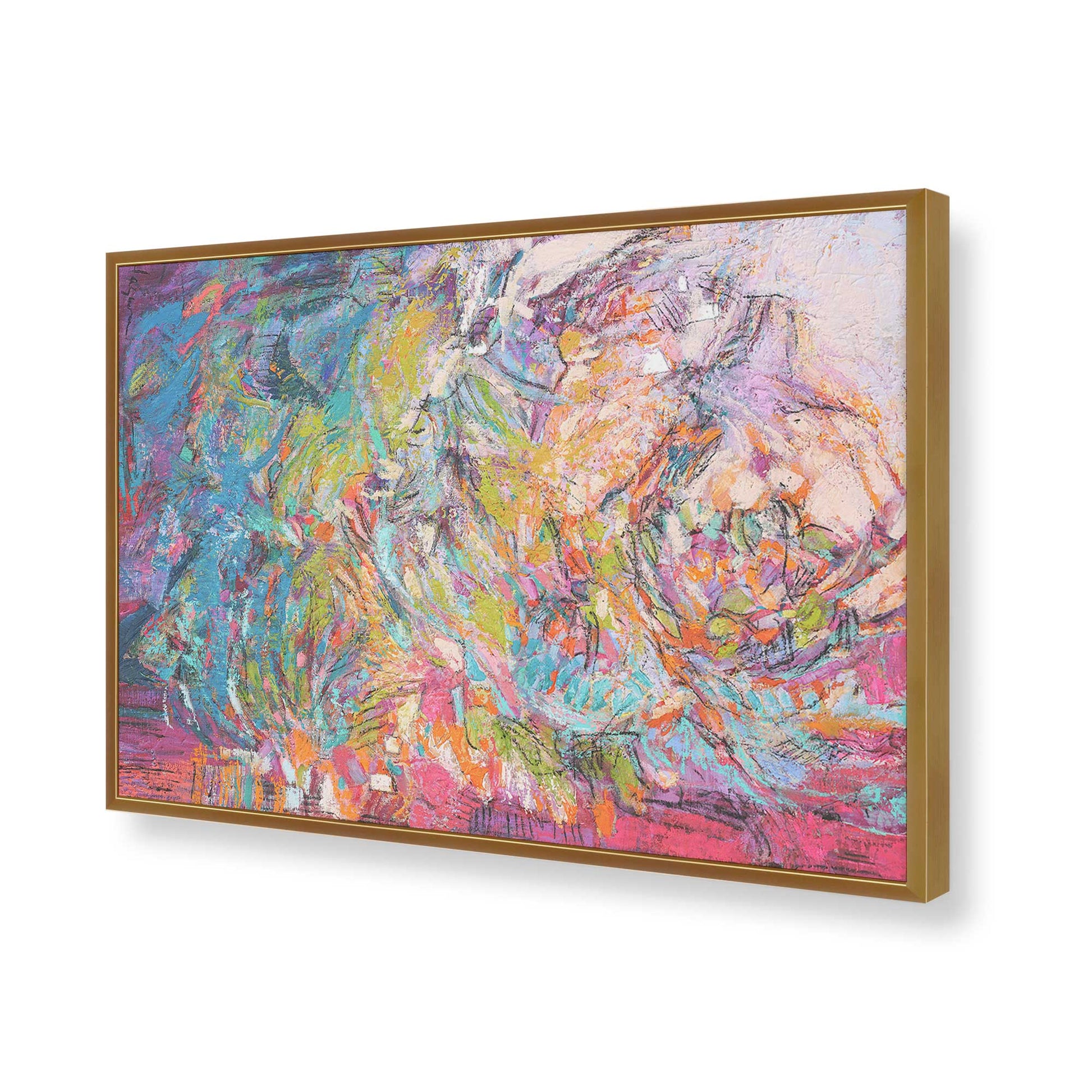 [Color:Polished Gold], Picture of art in a Polished Gold frame of the corner