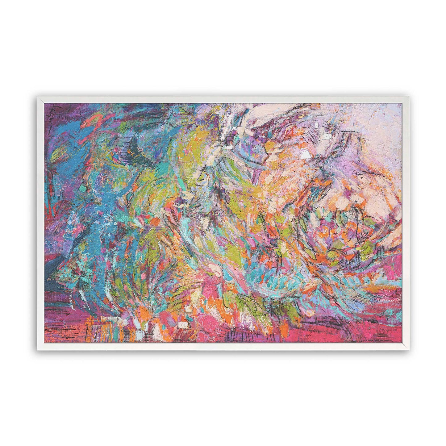 [Color:Opaque White], Picture of art in a Opaque White frame