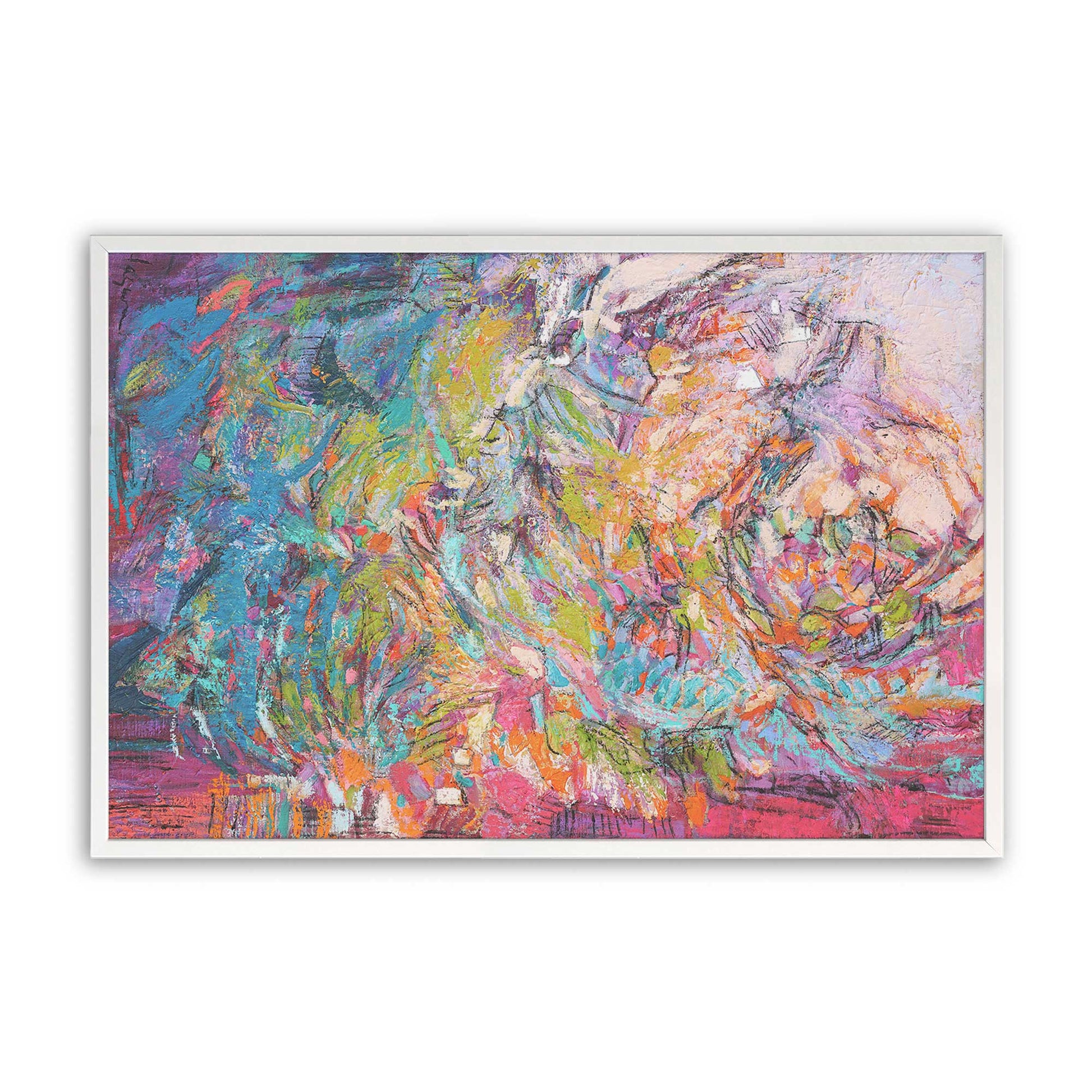 [Color:Opaque White], Picture of art in a Opaque White frame