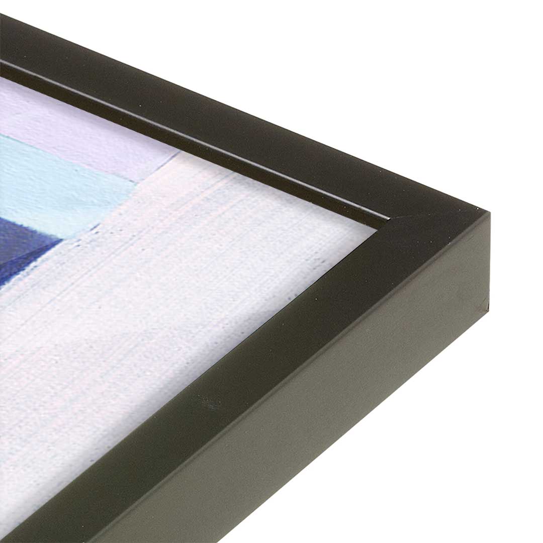 [Color:Satin Black], Picture of art in a Satin Black frame at an angle