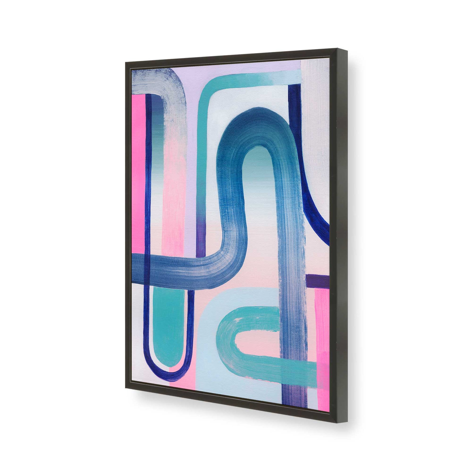 [Color:Satin Black], Picture of art in a Satin Black frame of the corner