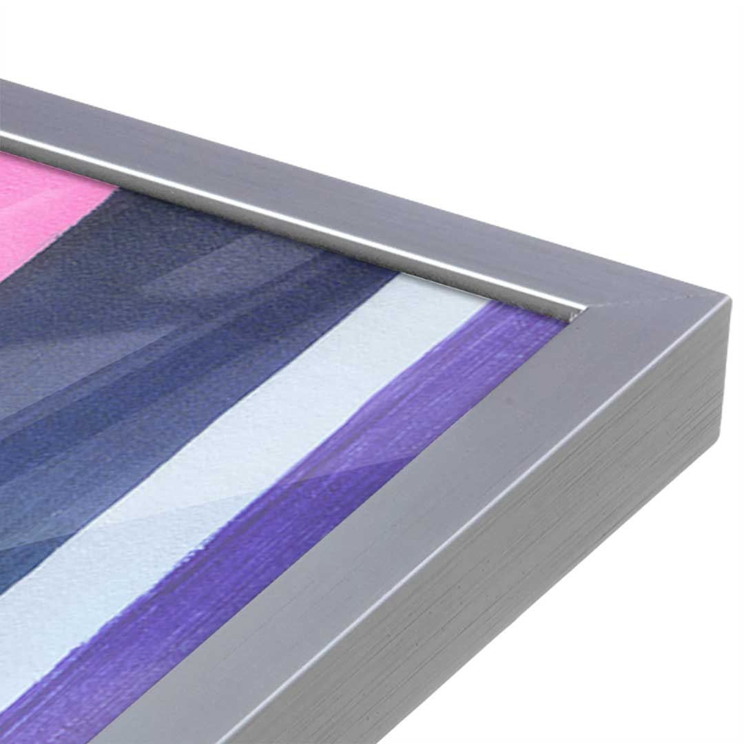 [Color:Polished Chrome], Picture of art in a Polished Chrome frame at an angle