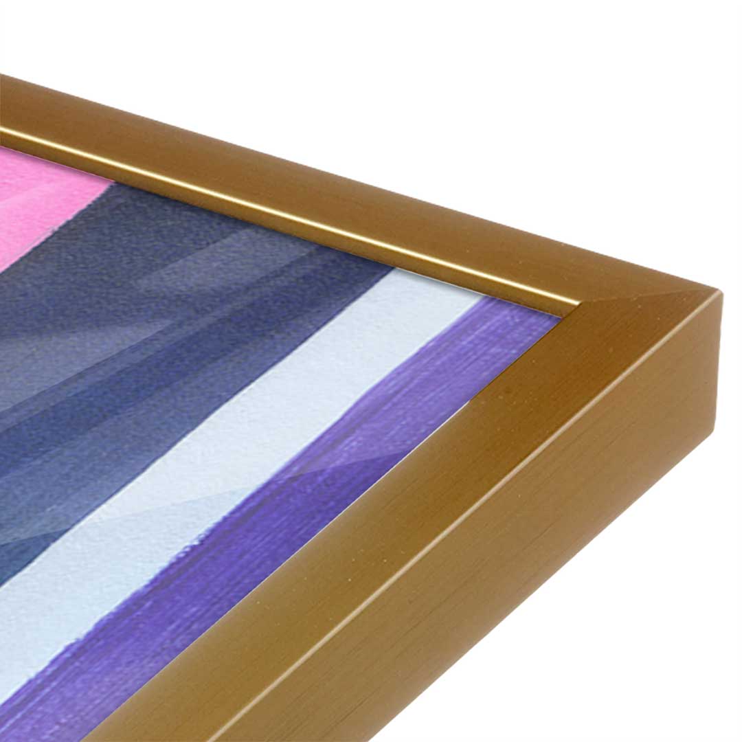 [Color:Polished Gold], Picture of art in a Polished Gold frame at an angle