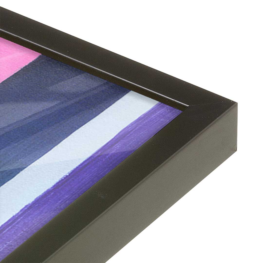 [Color:Satin Black], Picture of art in a Satin Black frame at an angle