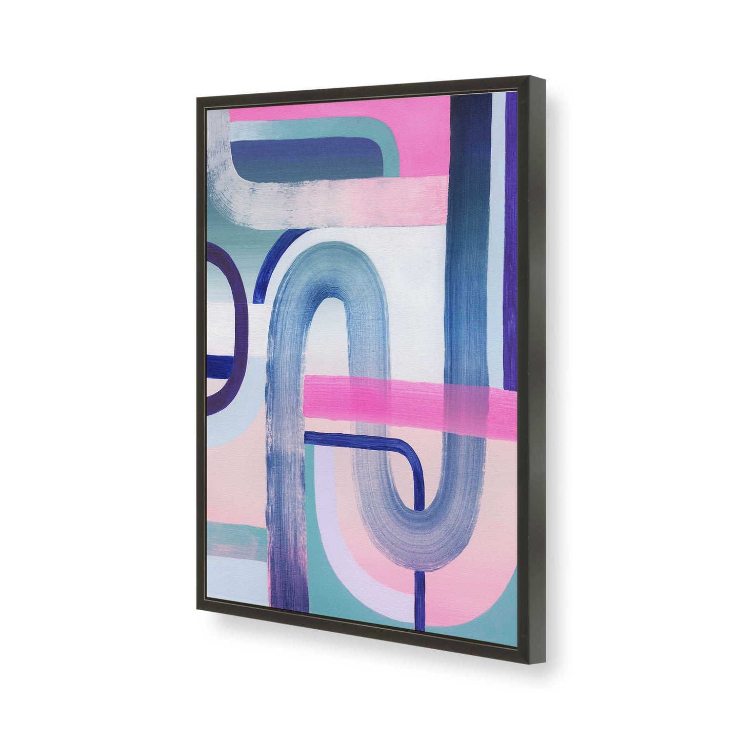 [Color:Satin Black], Picture of art in a Satin Black frame of the corner