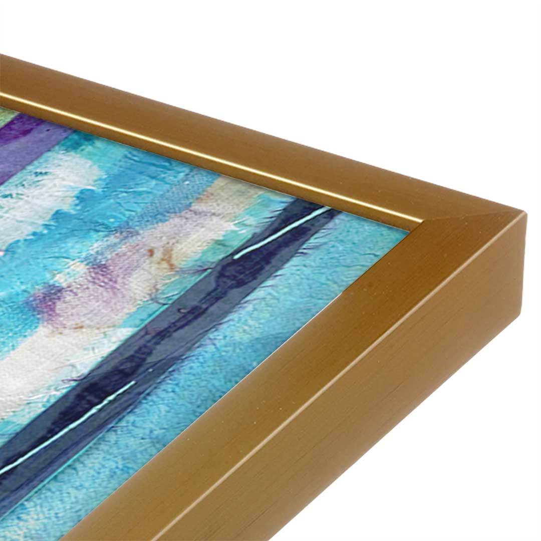 [Color:Polished Gold], Picture of art in a Polished Gold frame at an angle