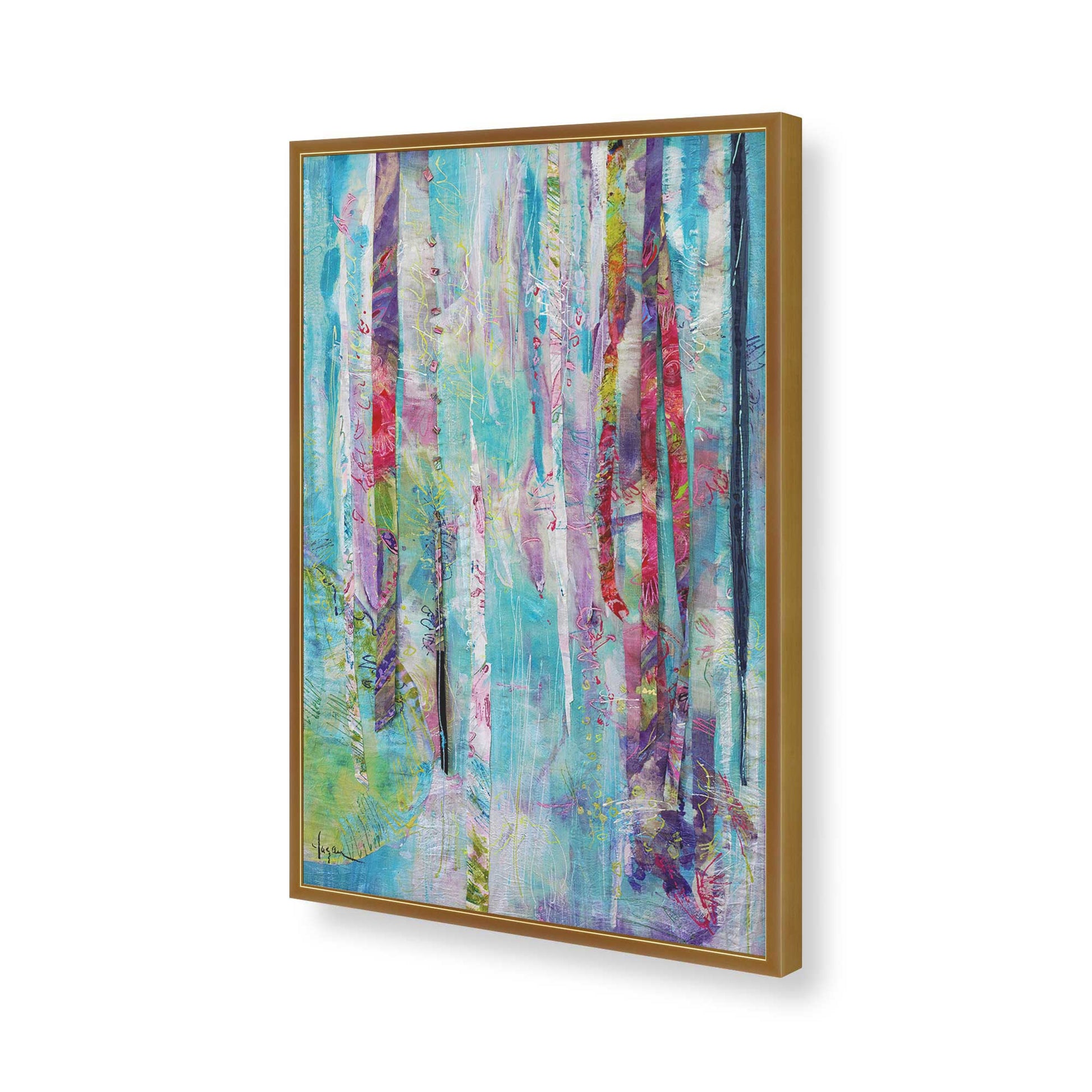 [Color:Polished Gold], Picture of art in a Polished Gold frame of the corner