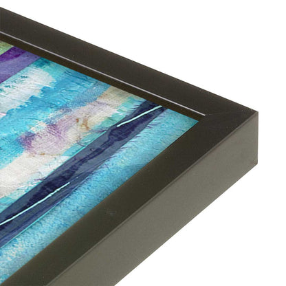 [Color:Satin Black], Picture of art in a Satin Black frame at an angle
