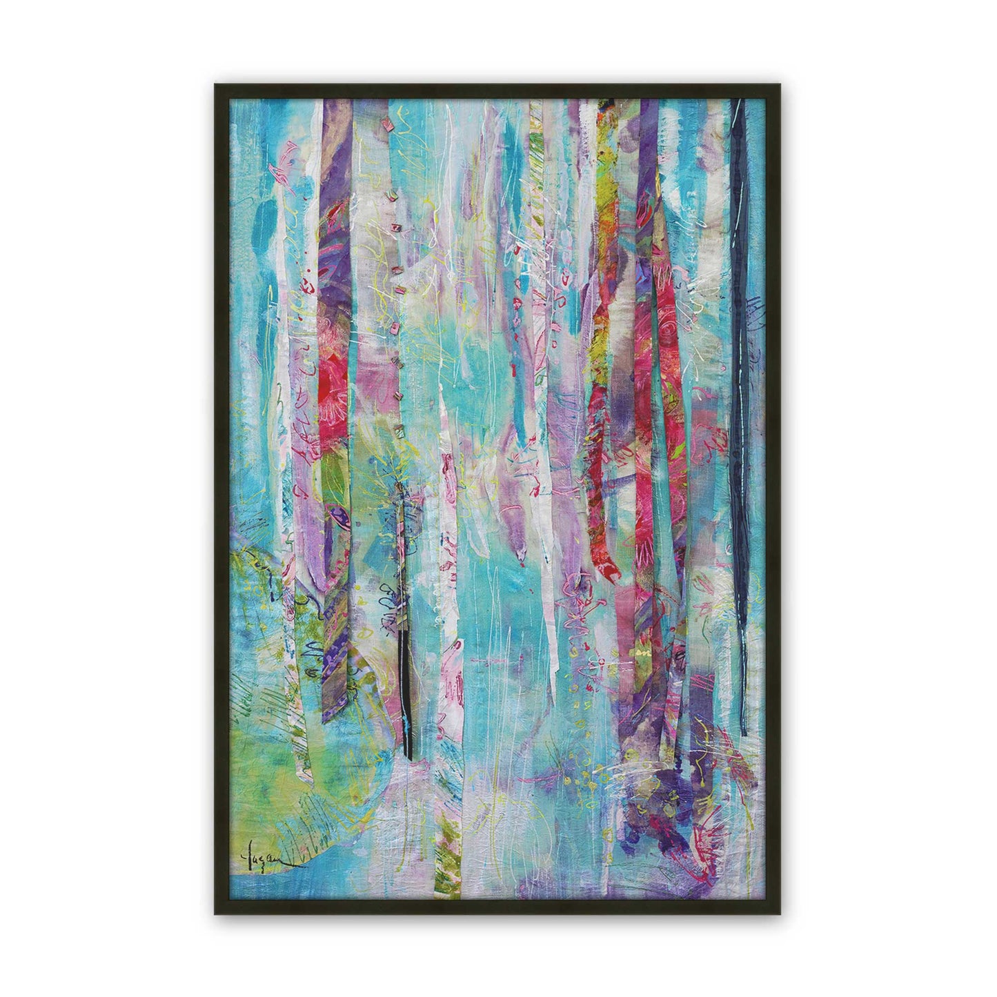 [Color:Satin Black], Picture of art in a Satin Black frame