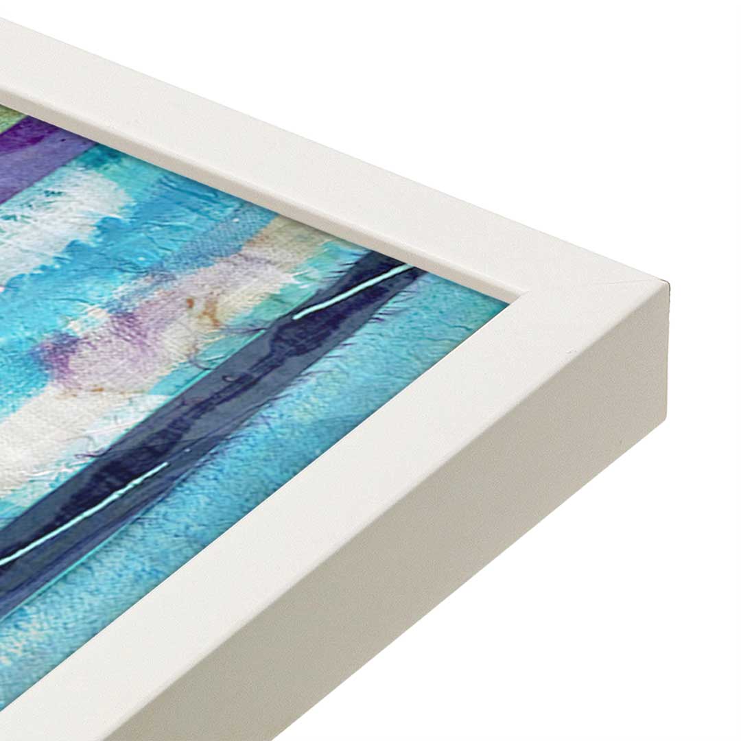 [Color:Opaque White], Picture of art in a Opaque White frame at an angle