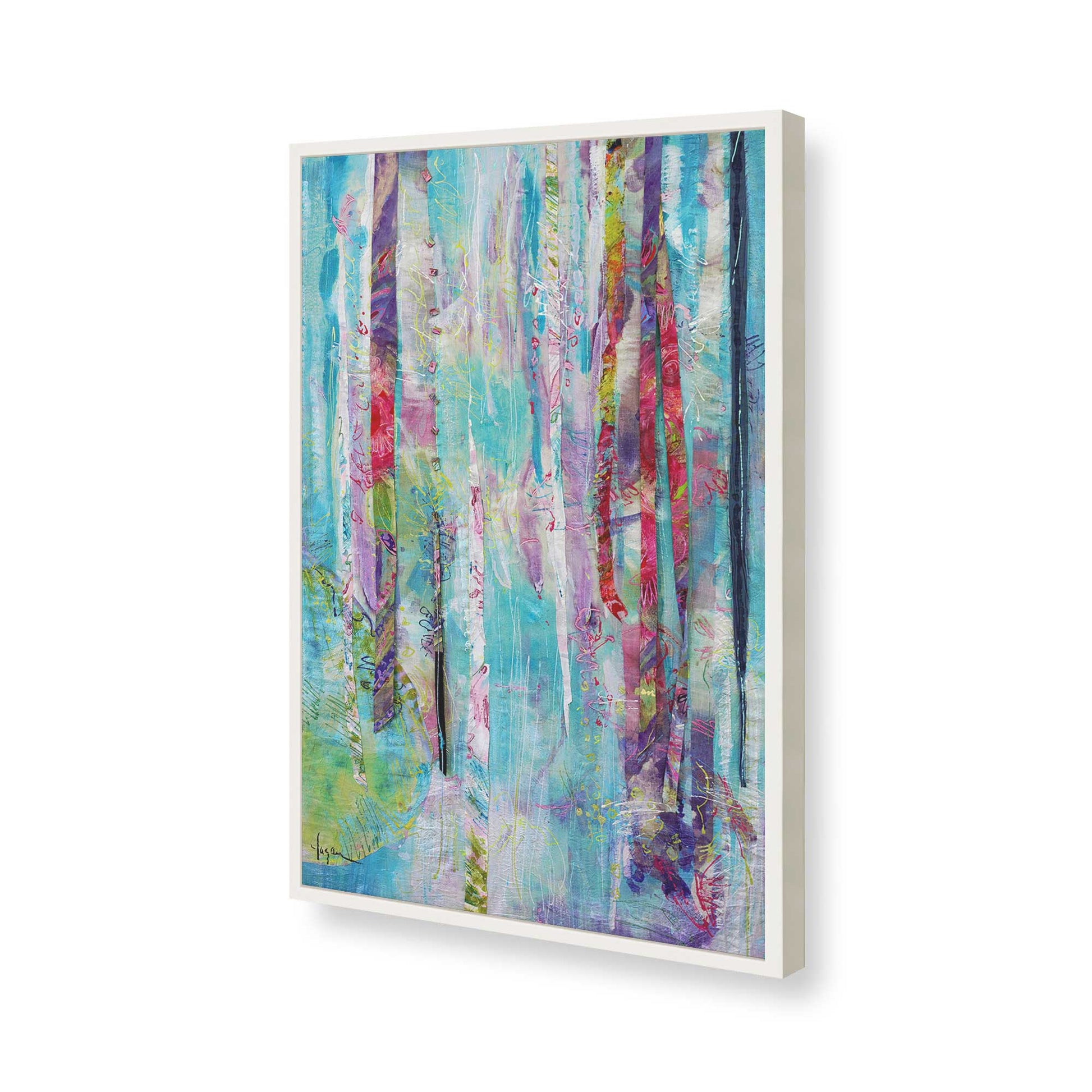 [Color:Opaque White], Picture of art in a Opaque White frame of the corner