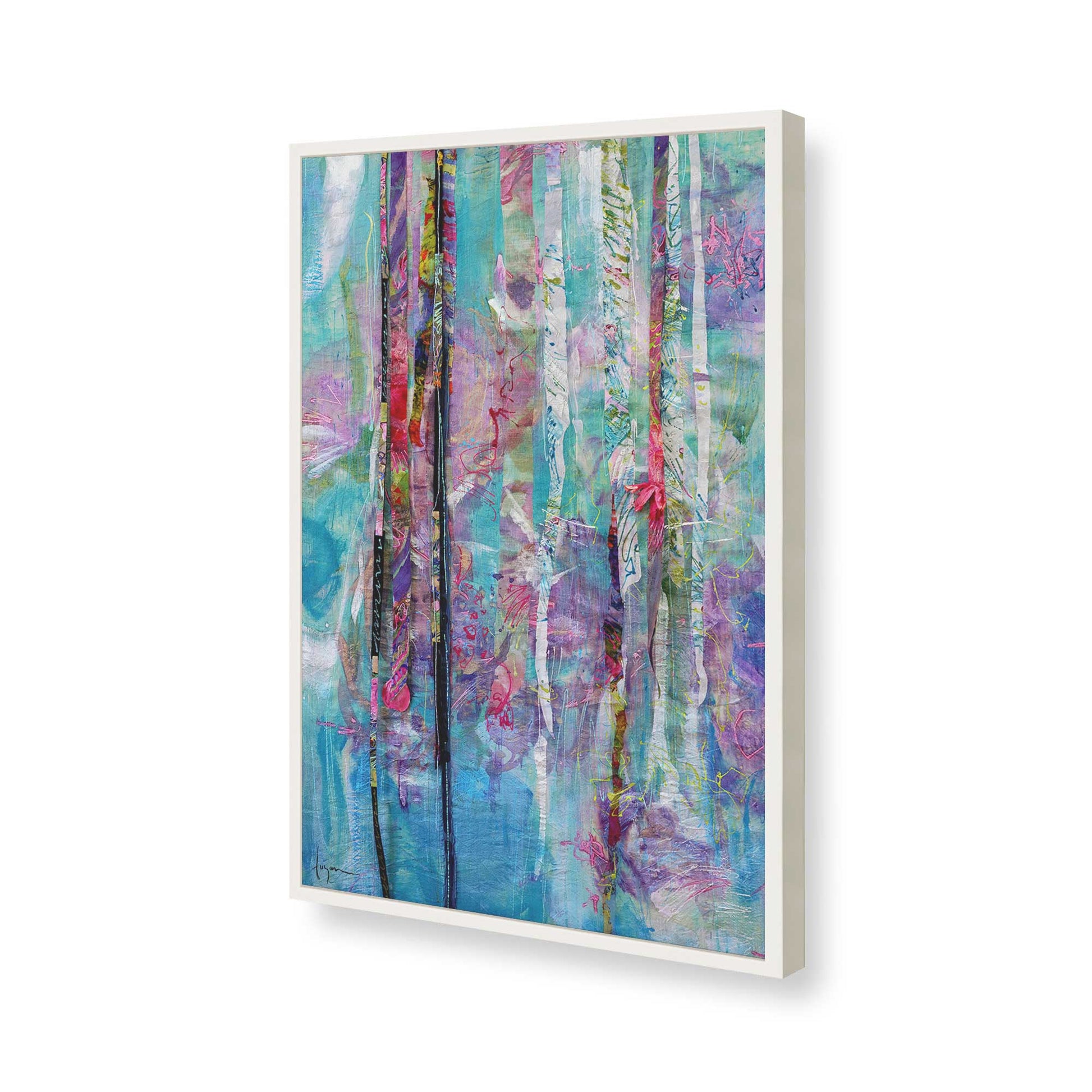 [Color:Opaque White], Picture of art in a Opaque White frame of the corner