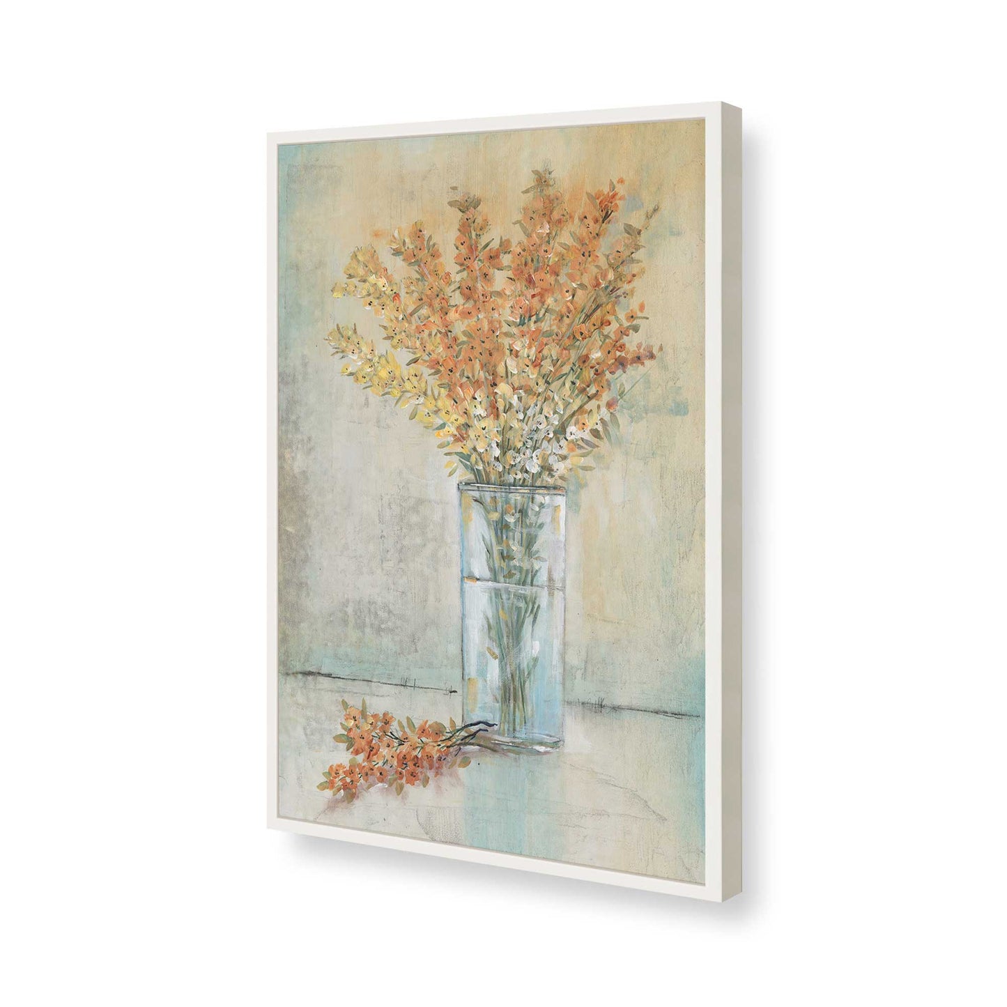 [Color:Opaque White], Picture of art in a Opaque White frame of the corner