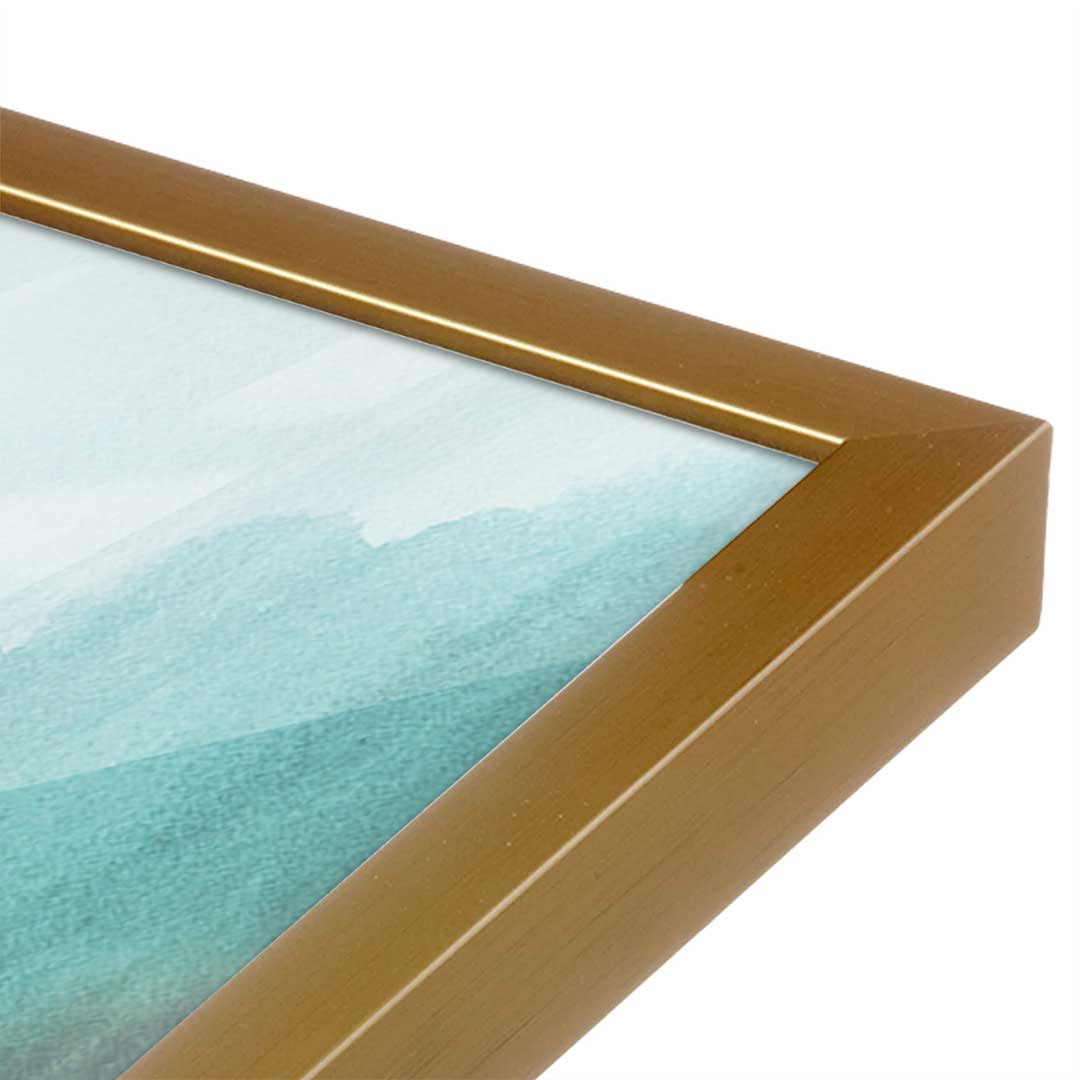 [Color:Polished Gold], Picture of art in a Polished Gold frame at an angle