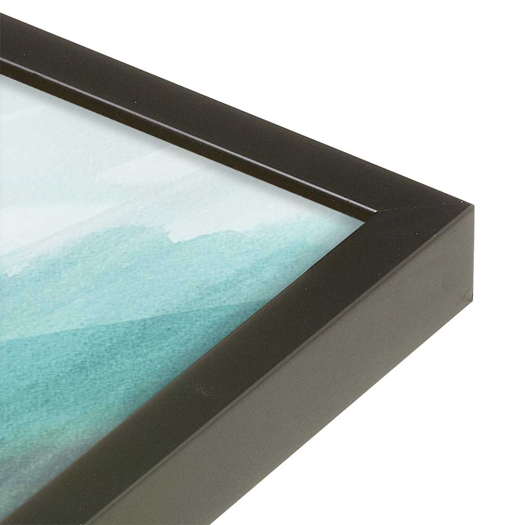 [Color:Satin Black], Picture of art in a Satin Black frame at an angle