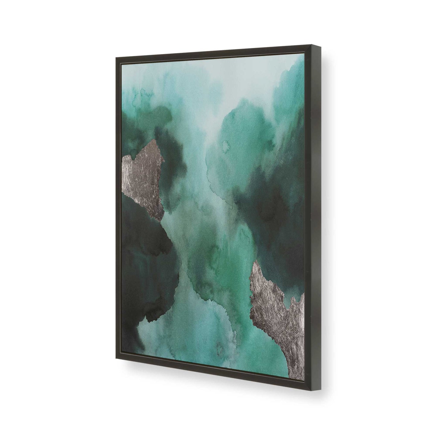[Color:Satin Black], Picture of art in a Satin Black frame of the corner
