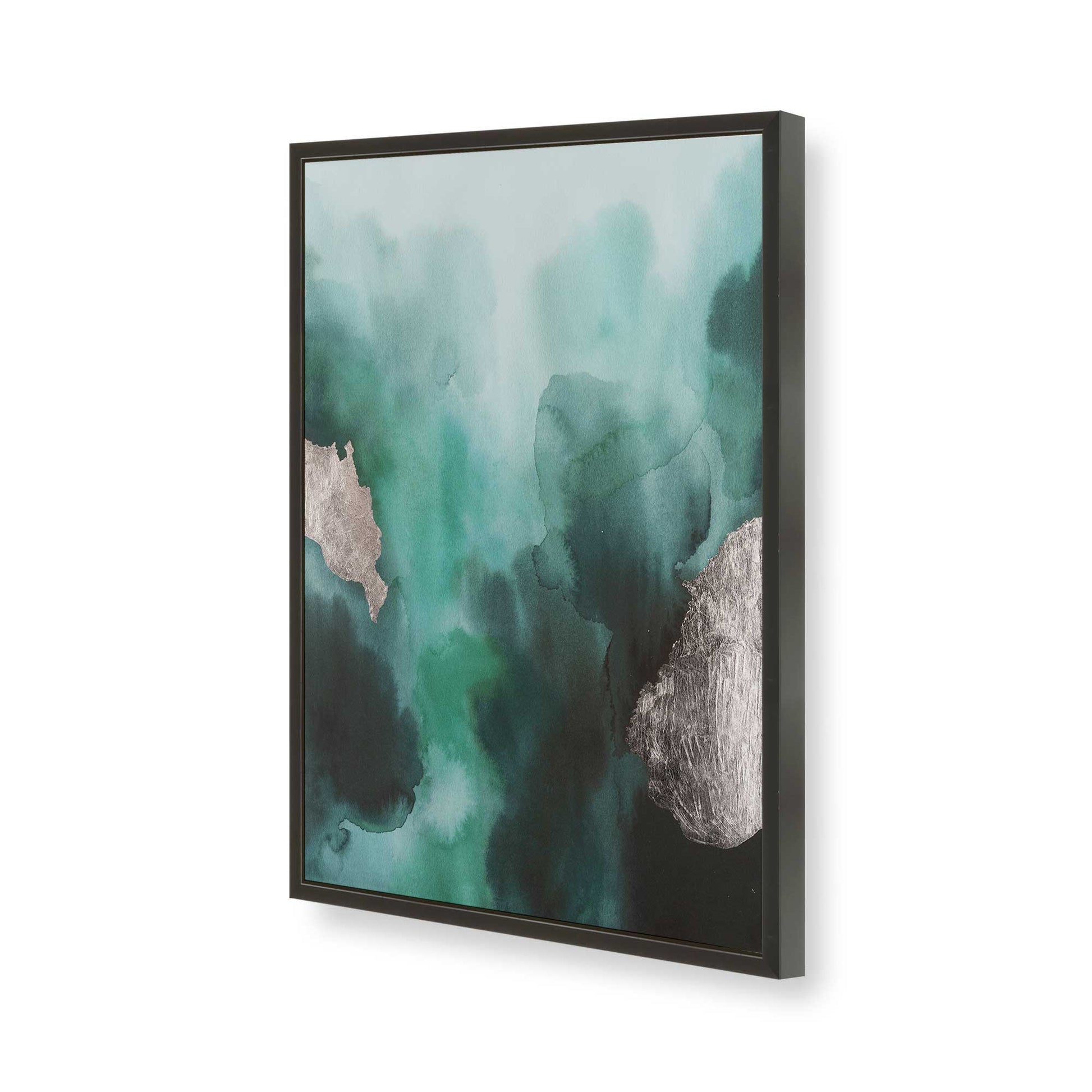[Color:Satin Black], Picture of art in a Satin Black frame of the corner