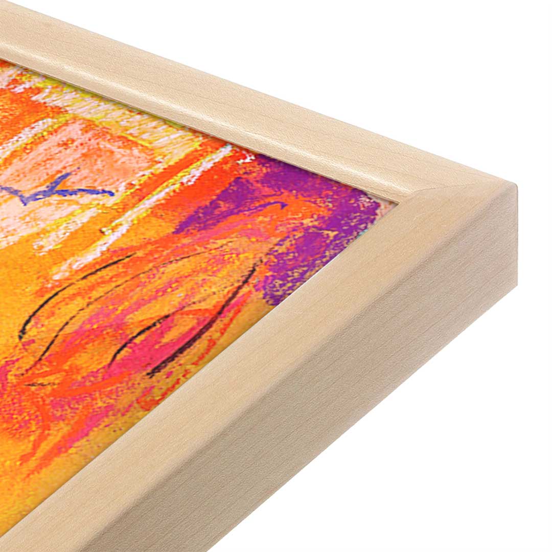 [Color:Raw Maple], Picture of art in a Raw Maple frame at an angle