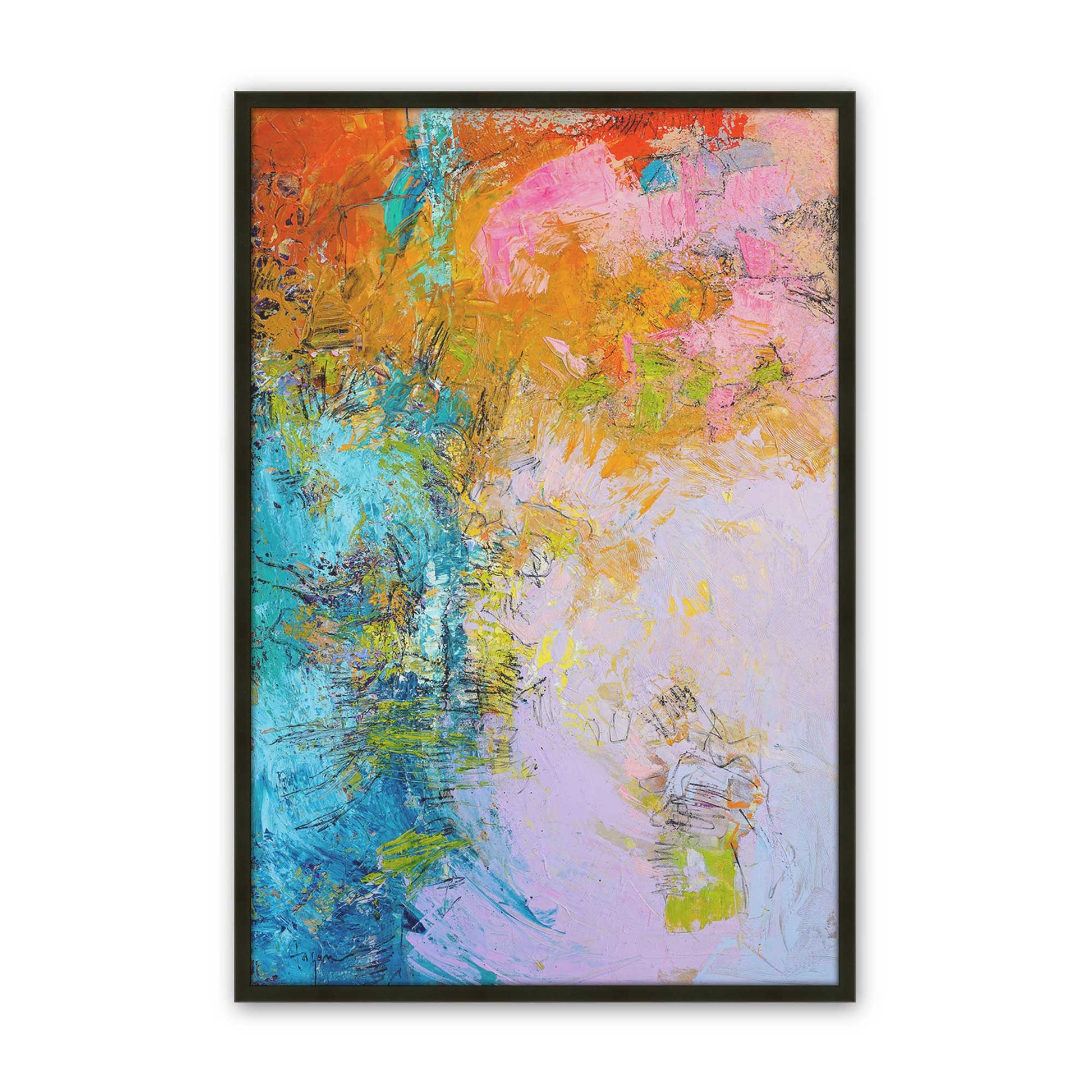 [Color:Satin Black], Picture of art in a Satin Black frame