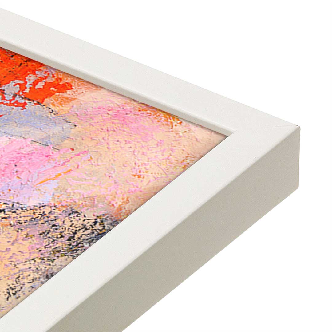 [Color:Opaque White], Picture of art in a Opaque White frame at an angle