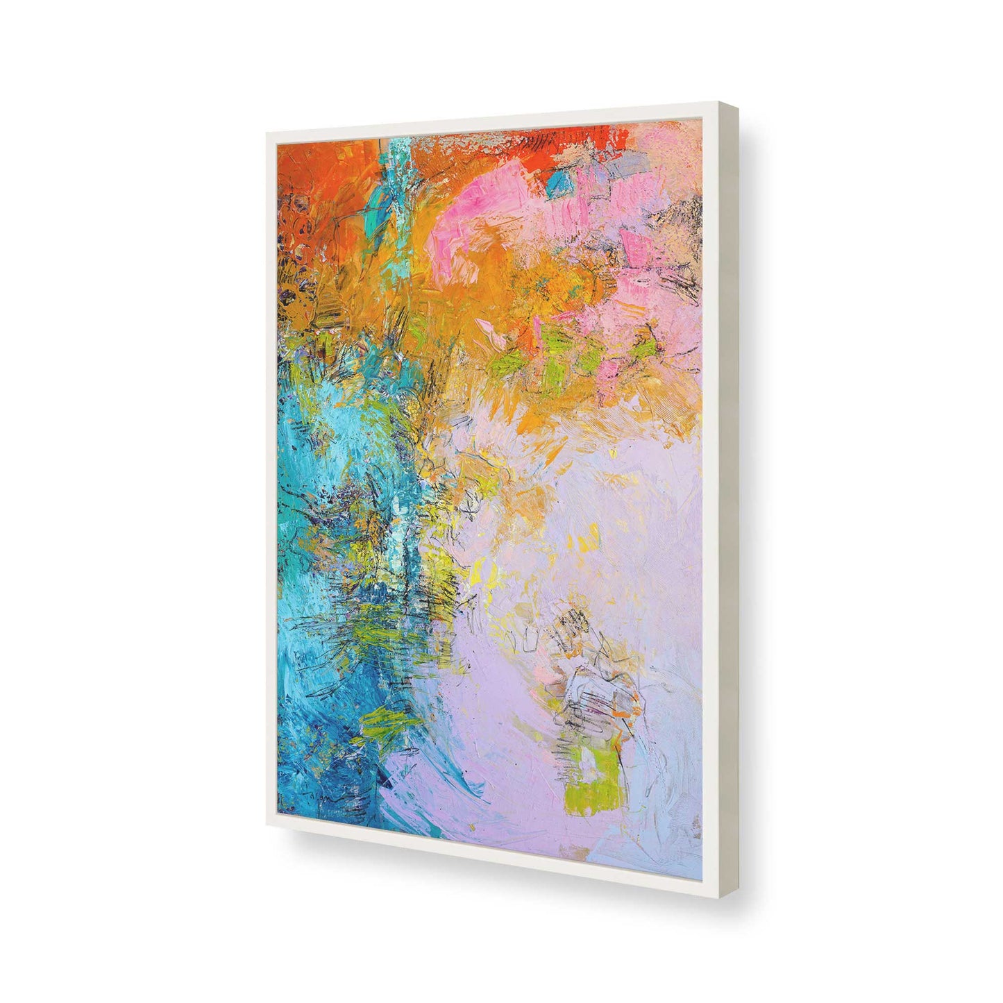 [Color:Opaque White], Picture of art in a Opaque White frame of the corner