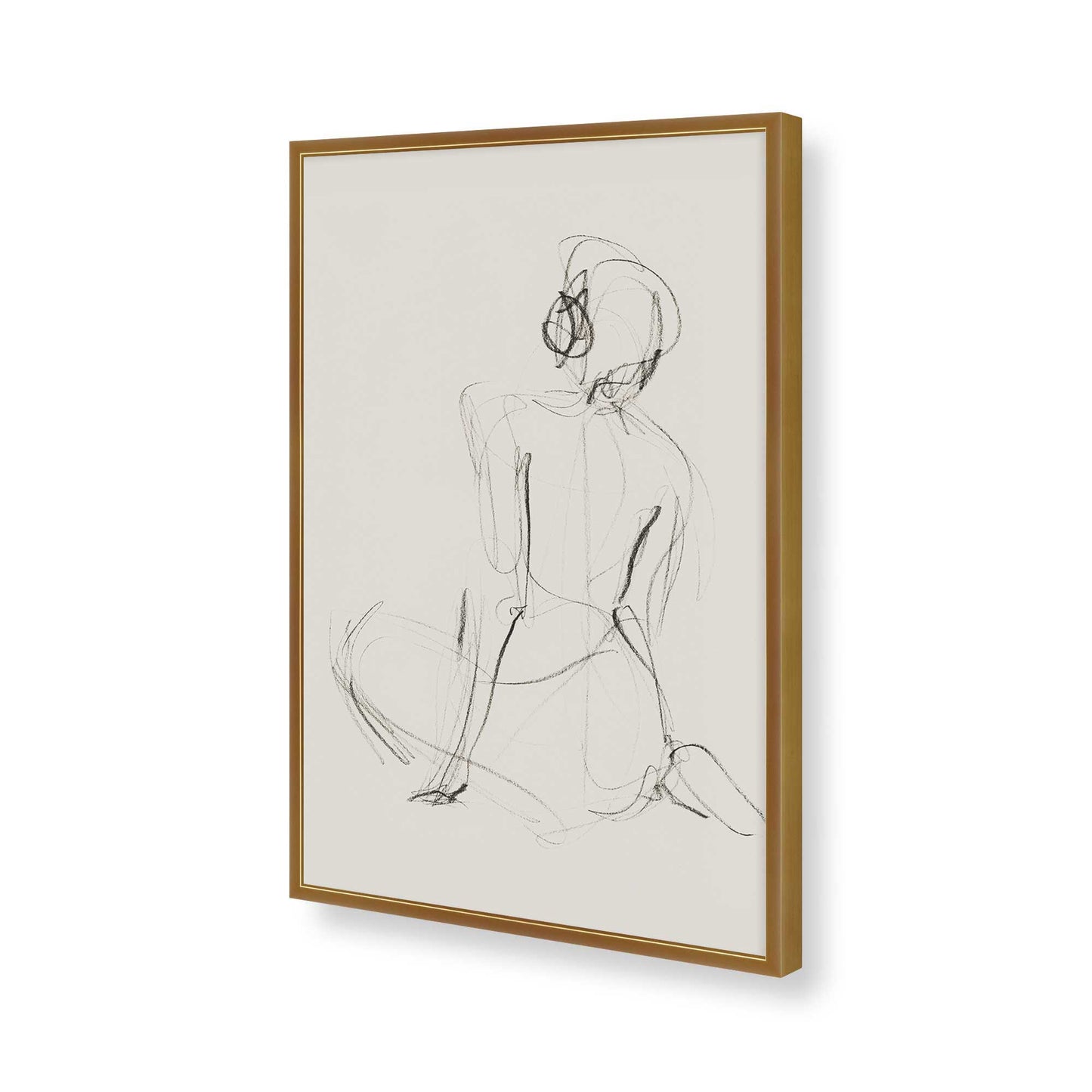 [Color:Polished Gold], Picture of art in a Polished Gold frame of the corner