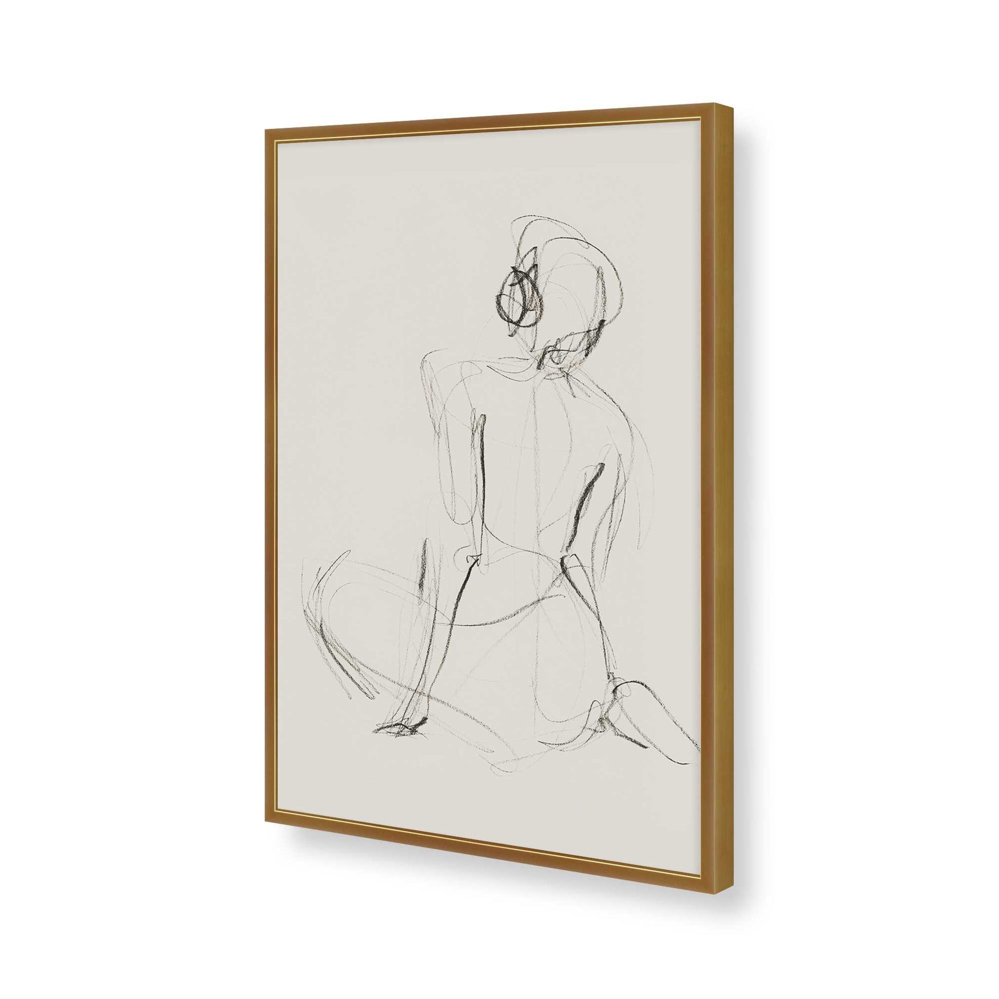 [Color:Polished Gold], Picture of art in a Polished Gold frame of the corner
