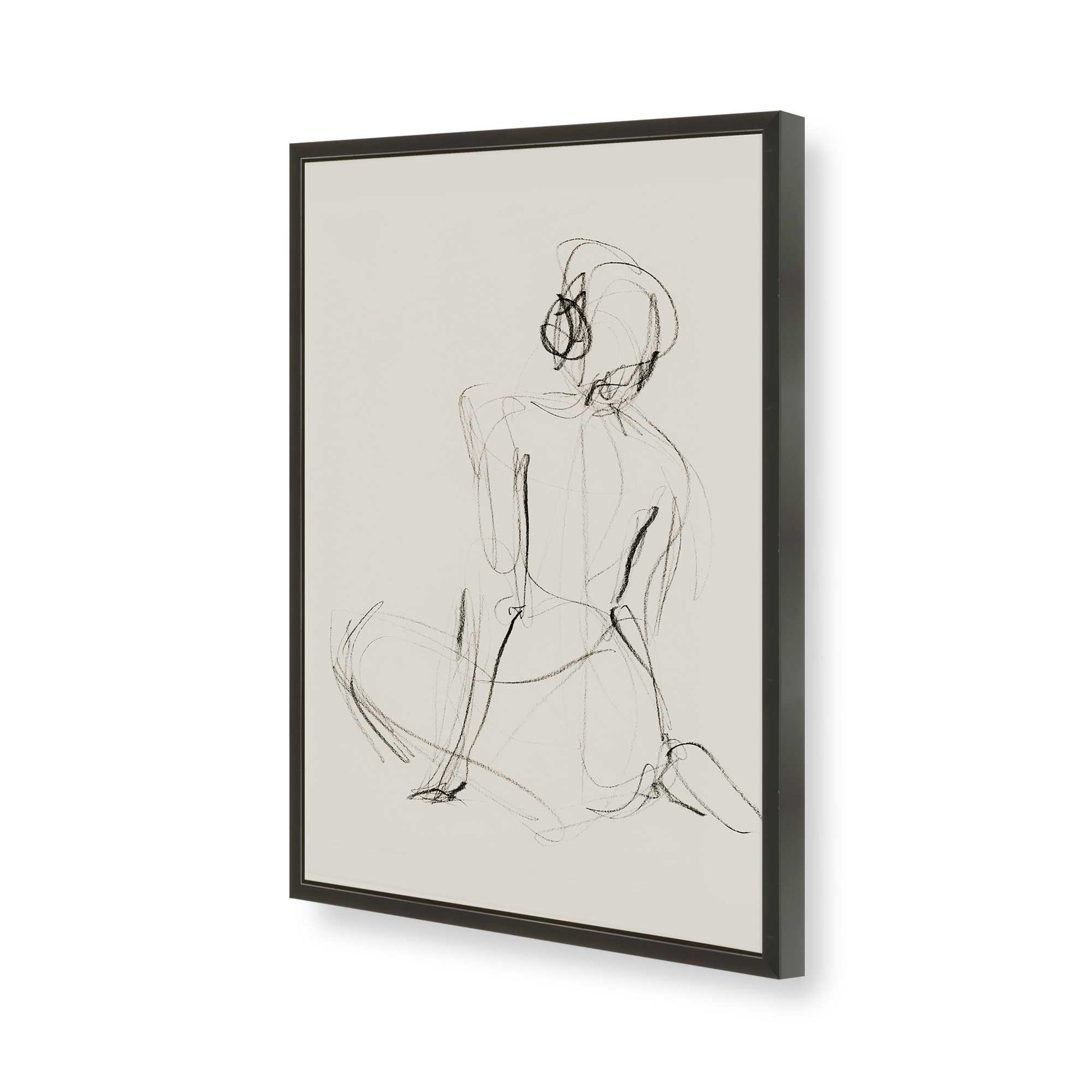 [Color:Satin Black], Picture of art in a Satin Black frame of the corner