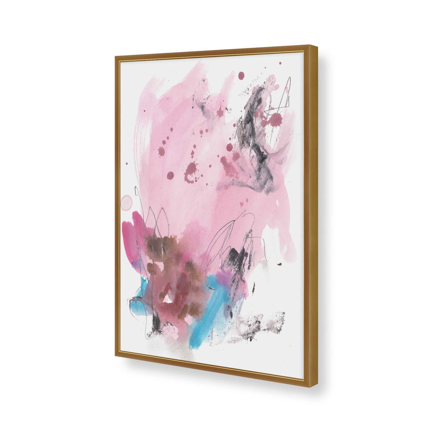 [Color:Polished Gold], Picture of art in a Polished Gold frame of the corner