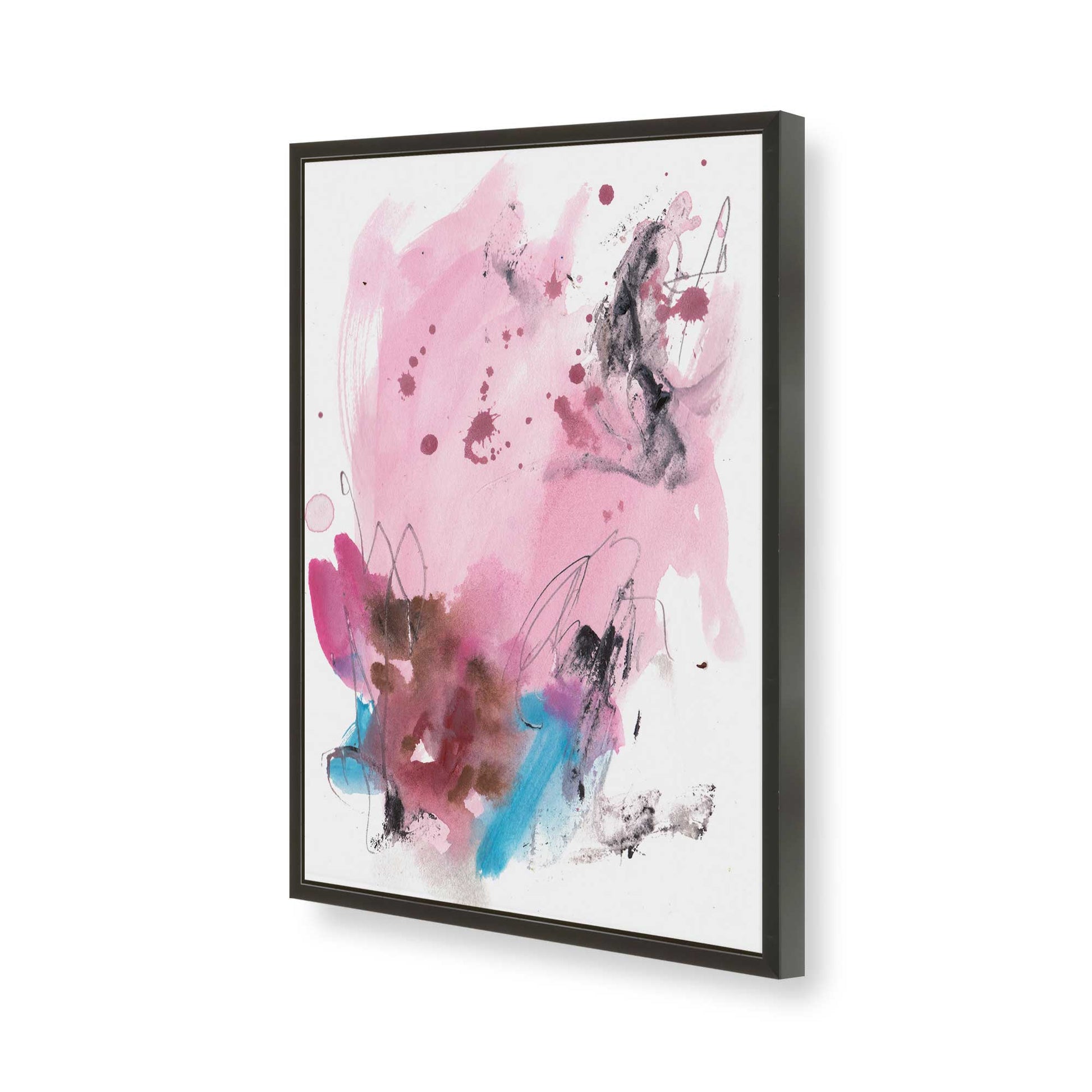 [Color:Satin Black], Picture of art in a Satin Black frame of the corner