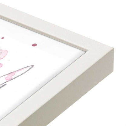 [Color:Opaque White], Picture of art in a Opaque White frame at an angle