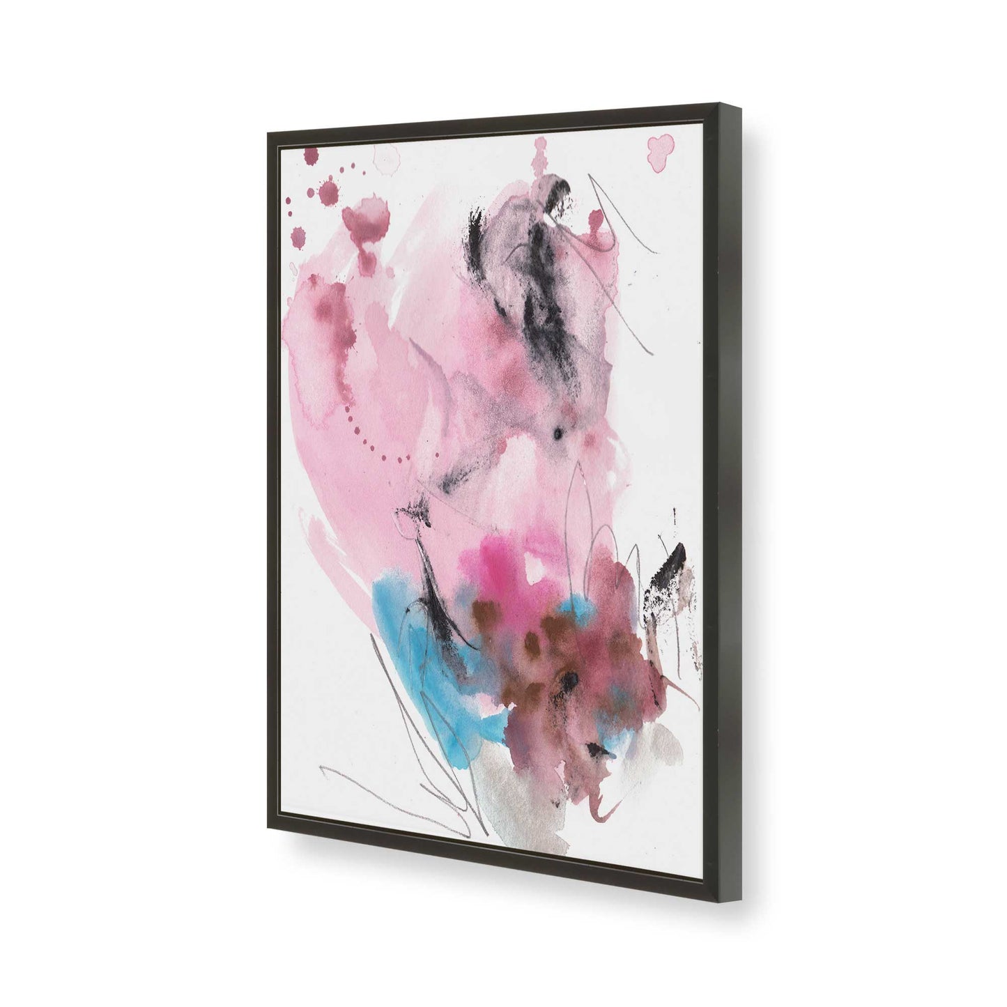 [Color:Satin Black], Picture of art in a Satin Black frame of the corner