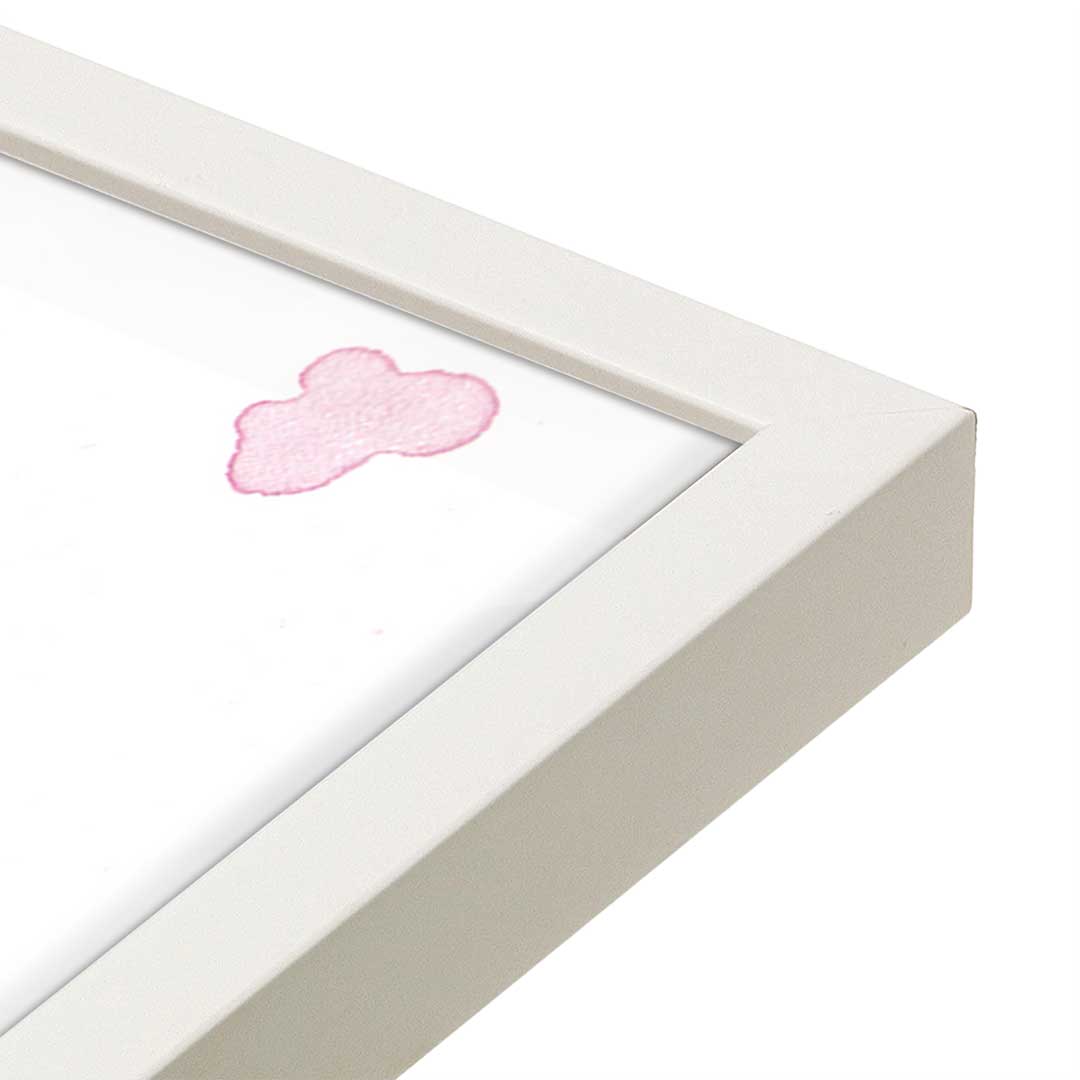 [Color:Opaque White], Picture of art in a Opaque White frame at an angle