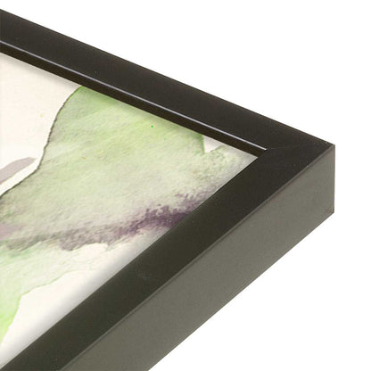 [Color:Satin Black], Picture of art in a Satin Black frame at an angle