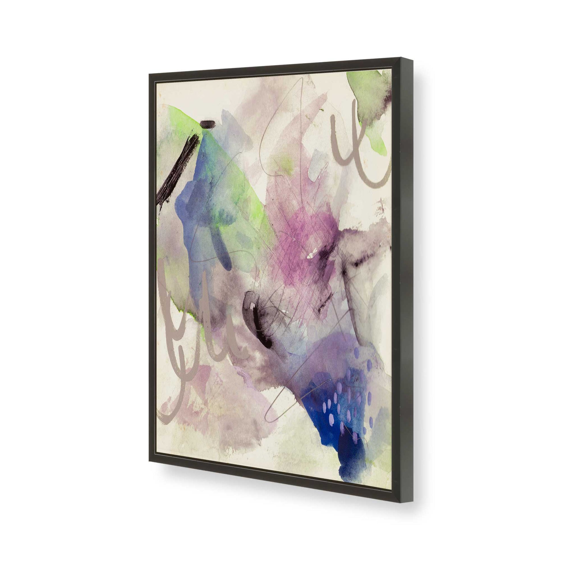 [Color:Satin Black], Picture of art in a Satin Black frame of the corner