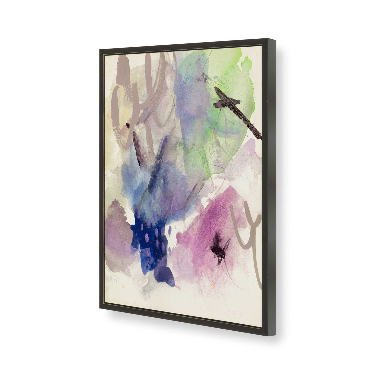 [Color:Satin Black], Picture of art in a Satin Black frame of the corner