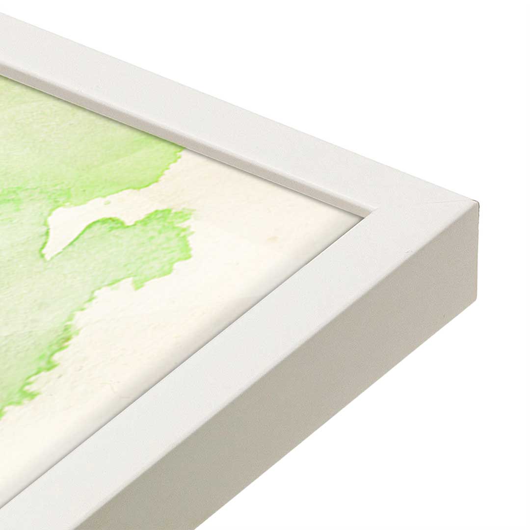 [Color:Opaque White], Picture of art in a Opaque White frame at an angle