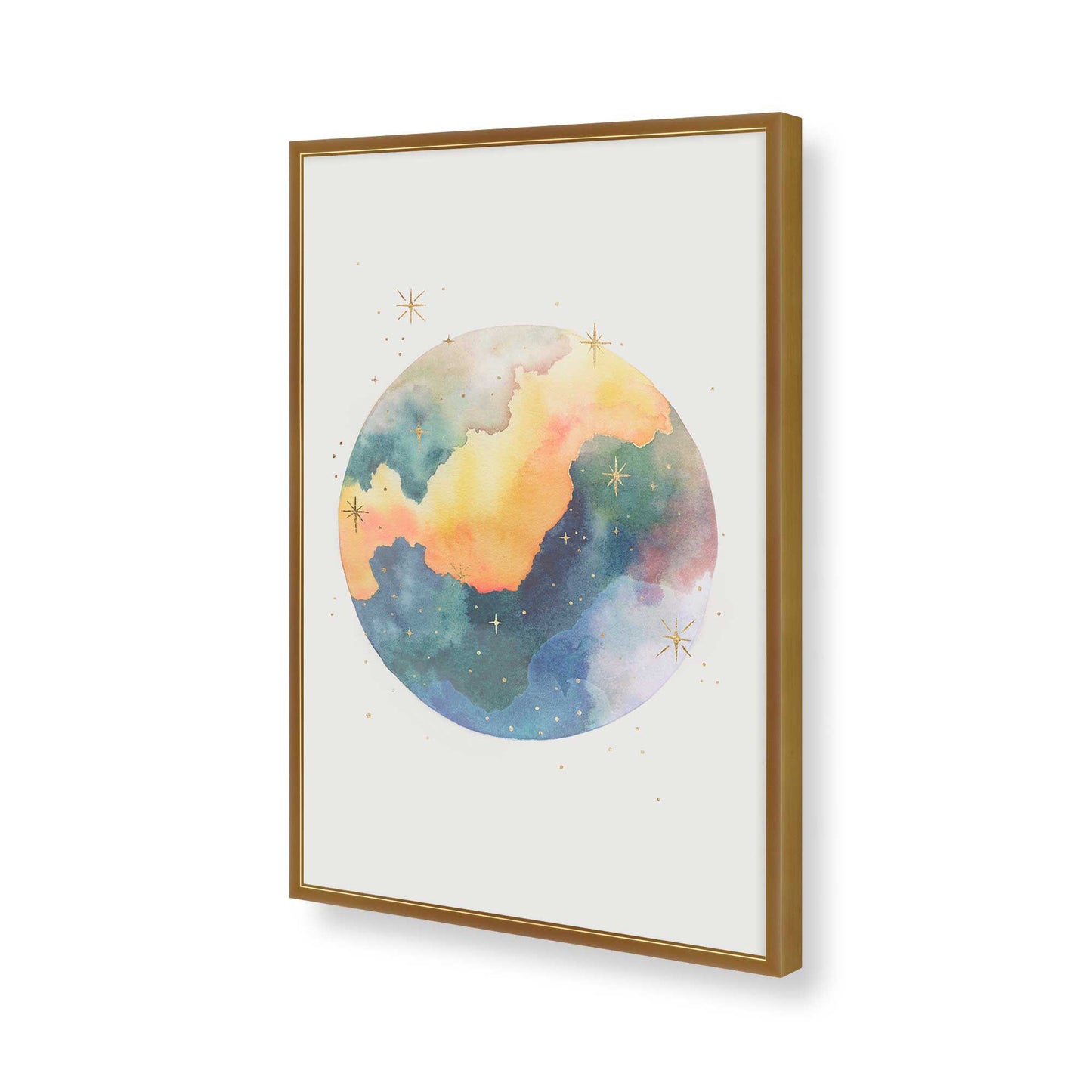 [Color:Polished Gold], Picture of art in a Polished Gold frame of the corner