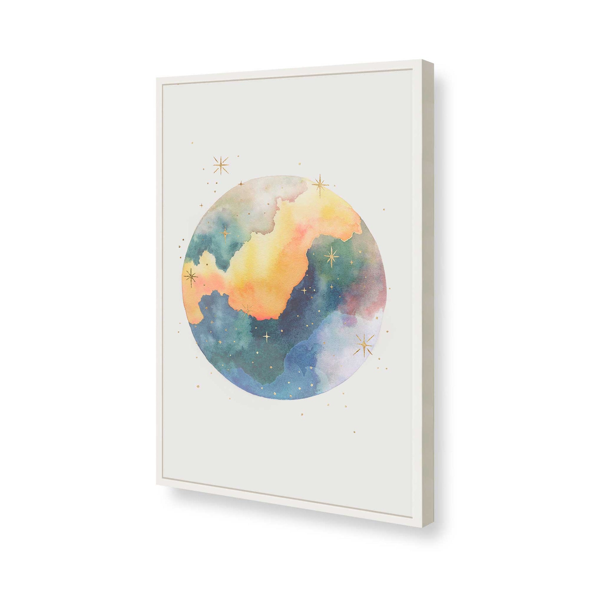 [Color:Opaque White], Picture of art in a Opaque White frame of the corner
