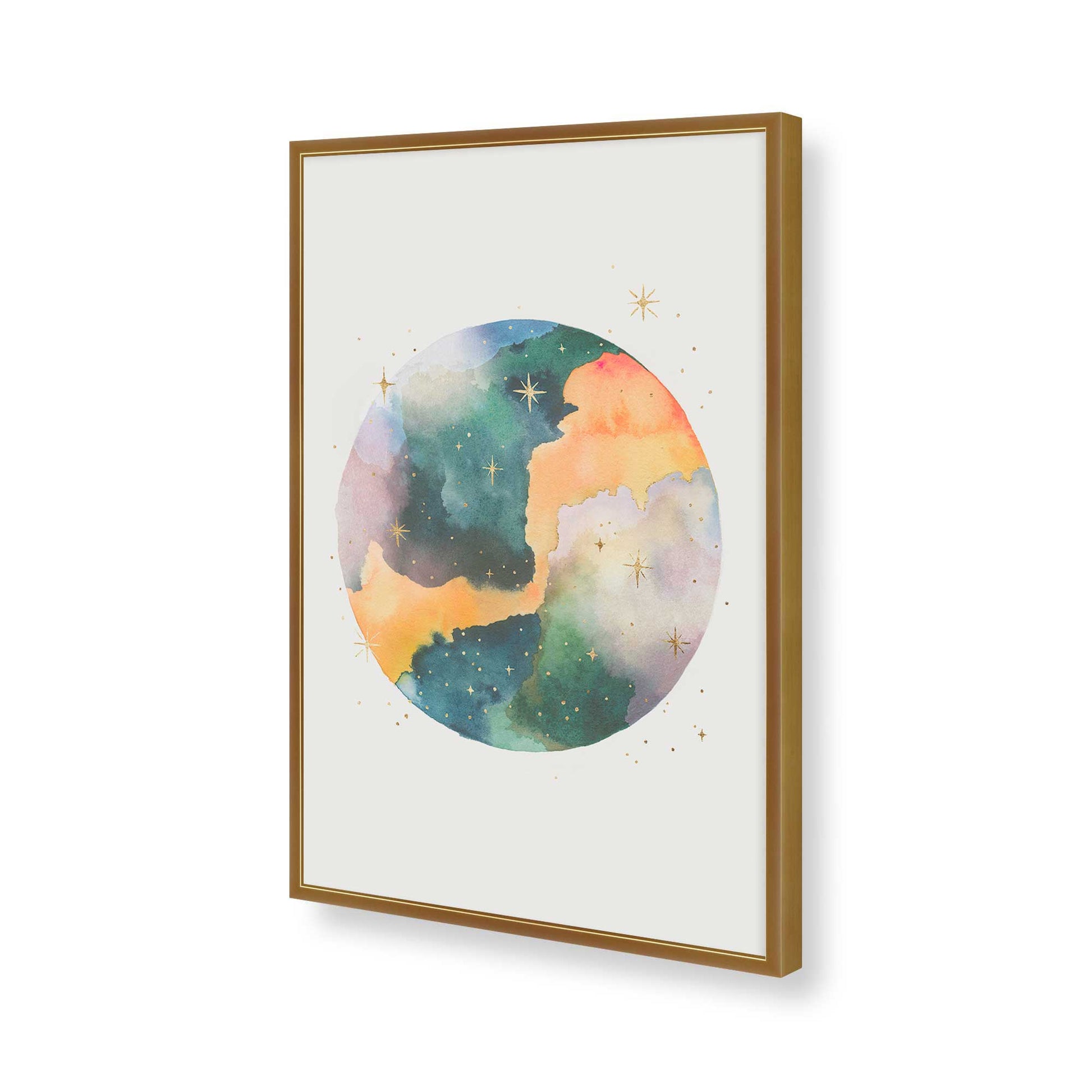 [Color:Polished Gold], Picture of art in a Polished Gold frame of the corner