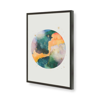 [Color:Satin Black], Picture of art in a Satin Black frame of the corner